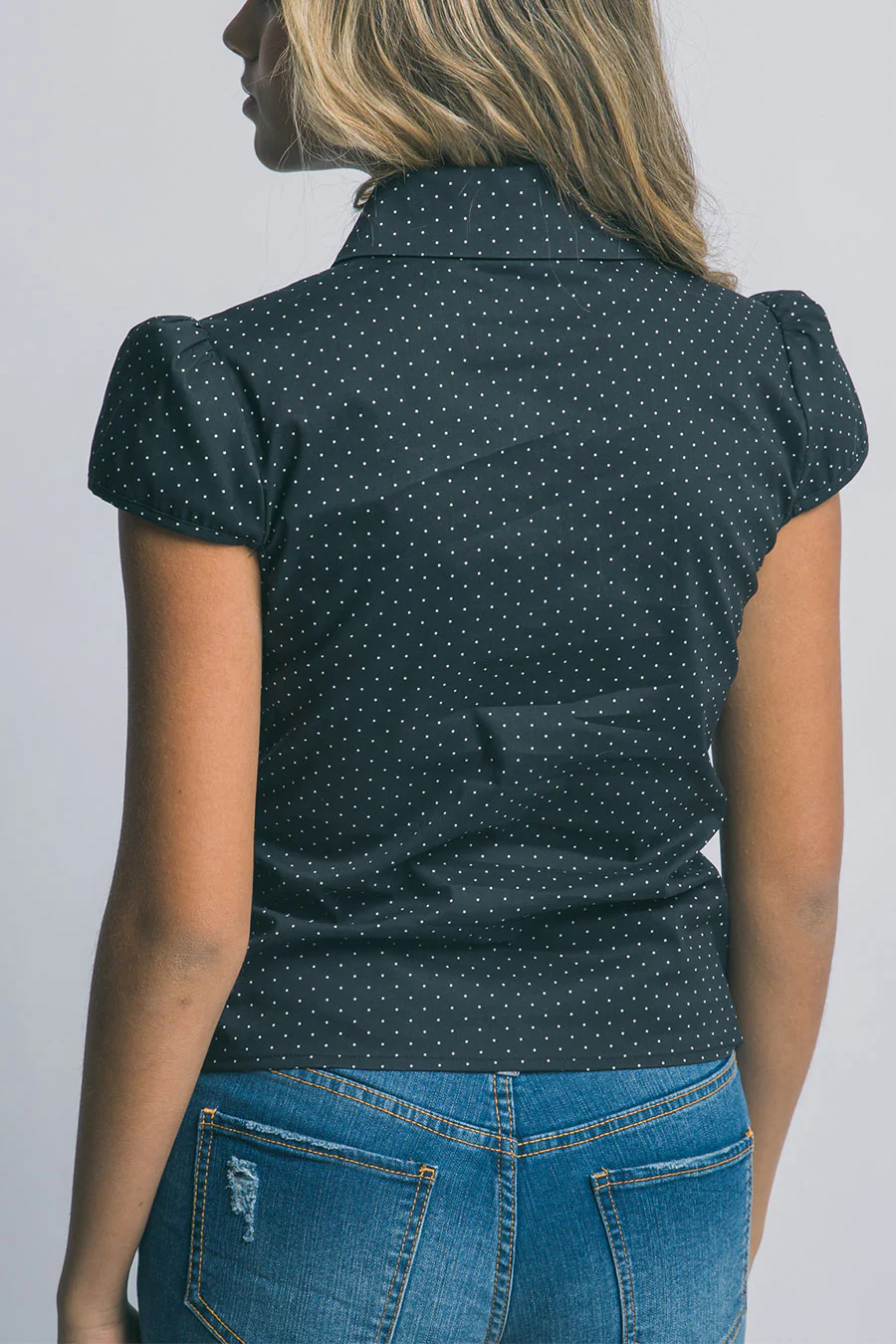 Clean Girl Polka Dot Short-Sleeve Shirt - Image 4