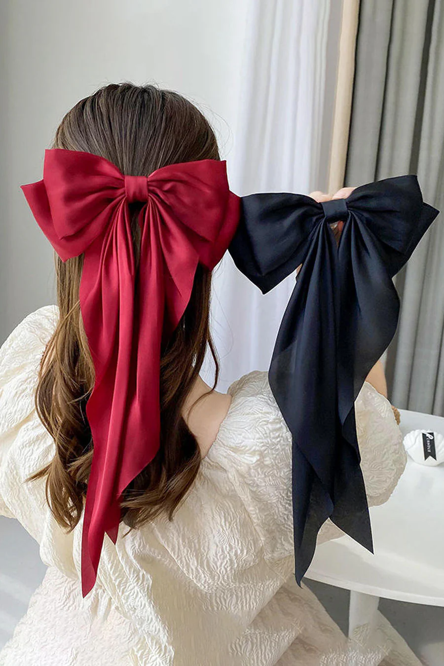 Coquette Big Ribbon Bow Side Clip Bow Hair Clip