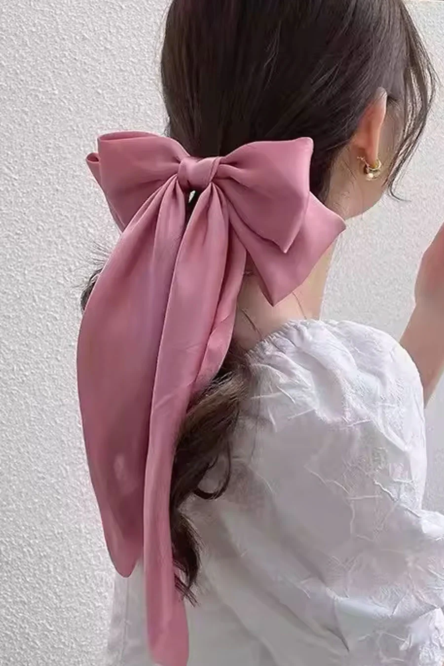 Coquette Big Ribbon Bow Side Clip Bow Hair Clip - Image 2