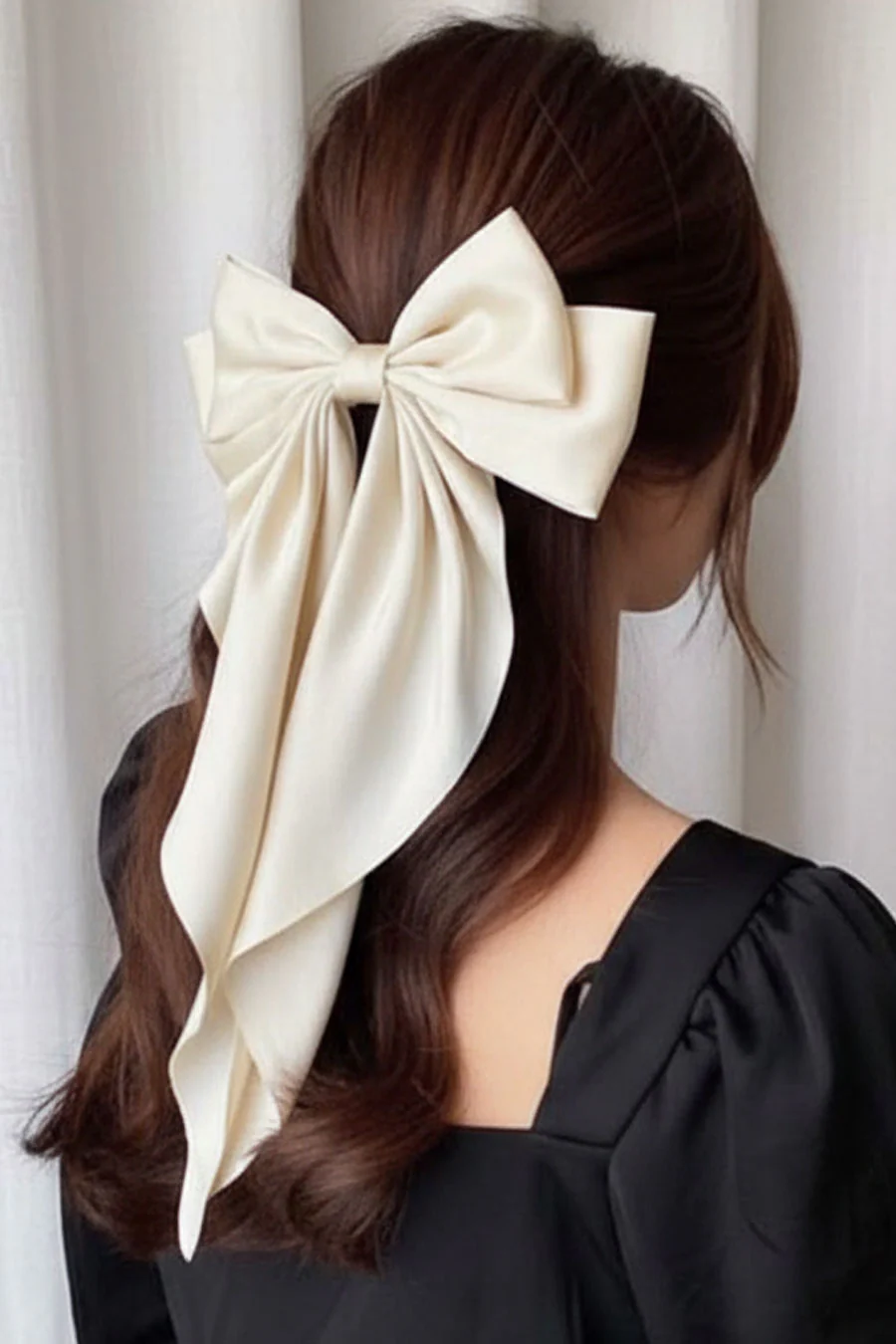 Coquette Big Ribbon Bow Side Clip Bow Hair Clip - Image 3