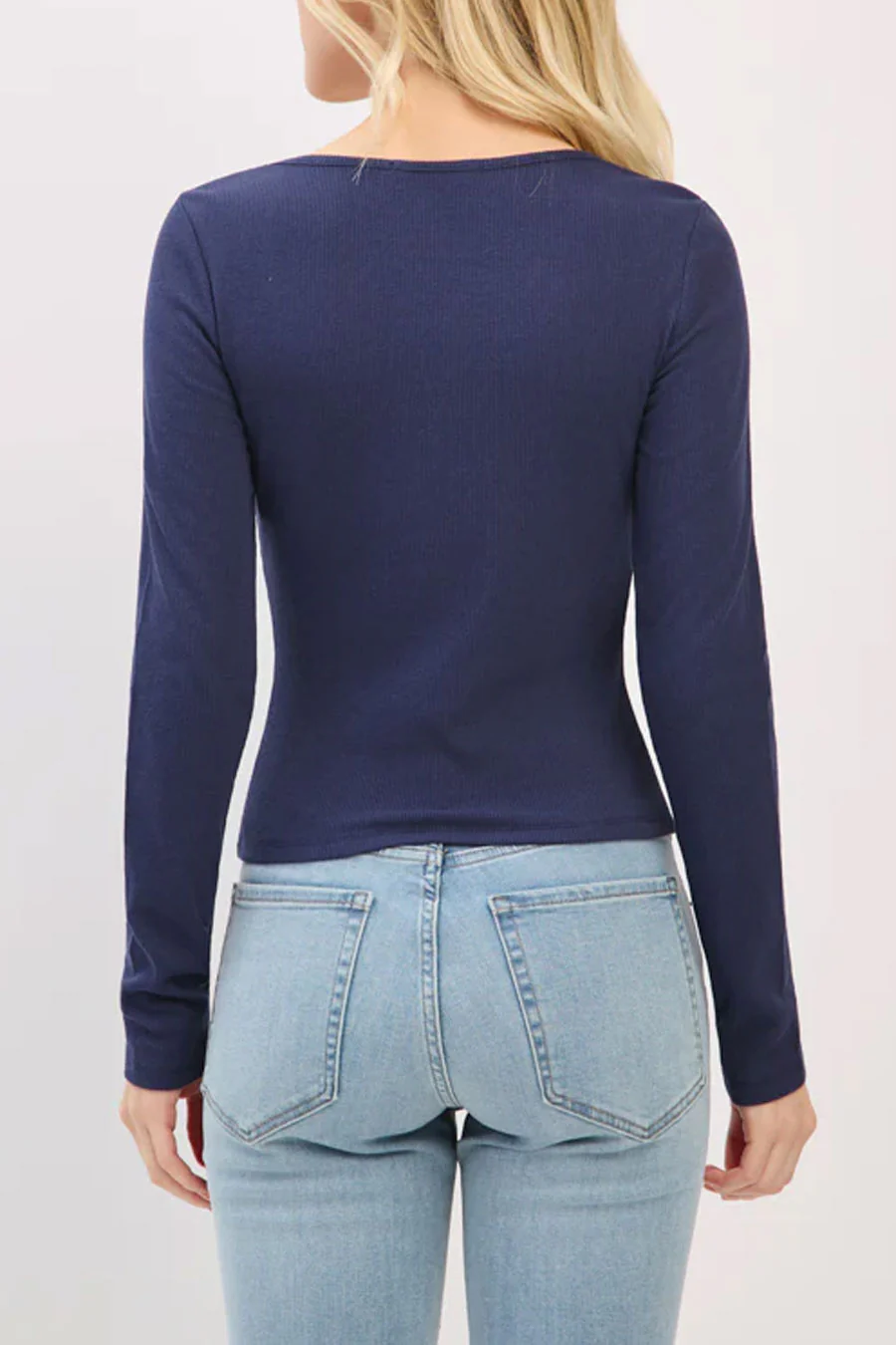 Crew Neck Lace & Bow Detail Long Sleeve Top - Image 12
