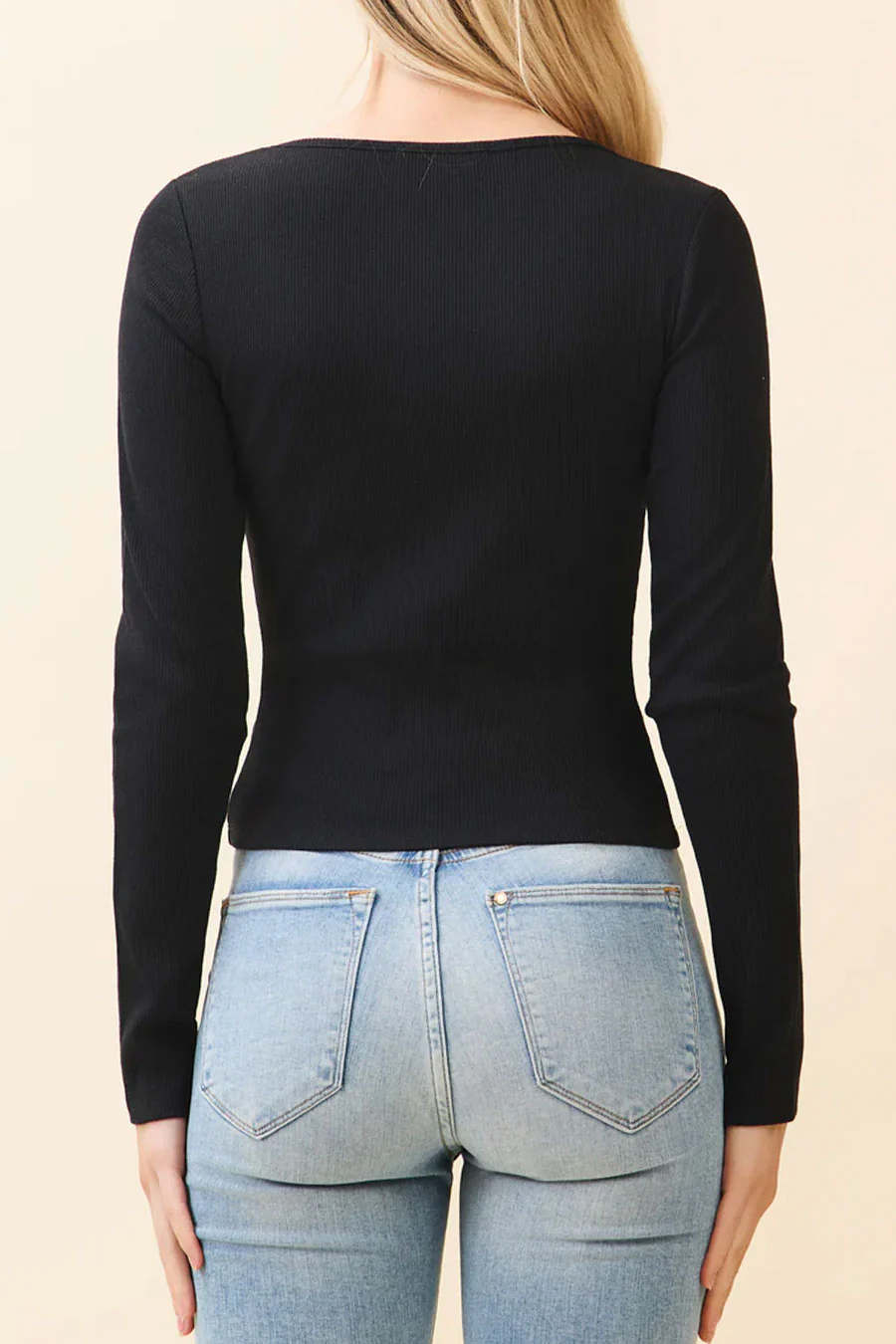 Crew Neck Lace & Bow Detail Long Sleeve Top - Image 16