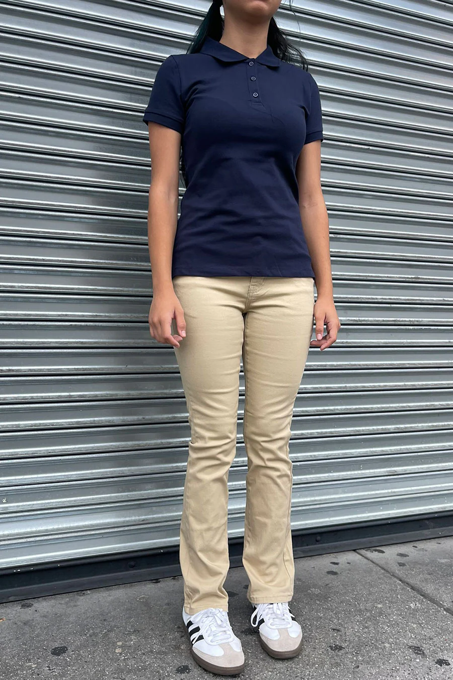 Essential Bootcut Cotton/Spandex Twill Uniform Pants - Image 3