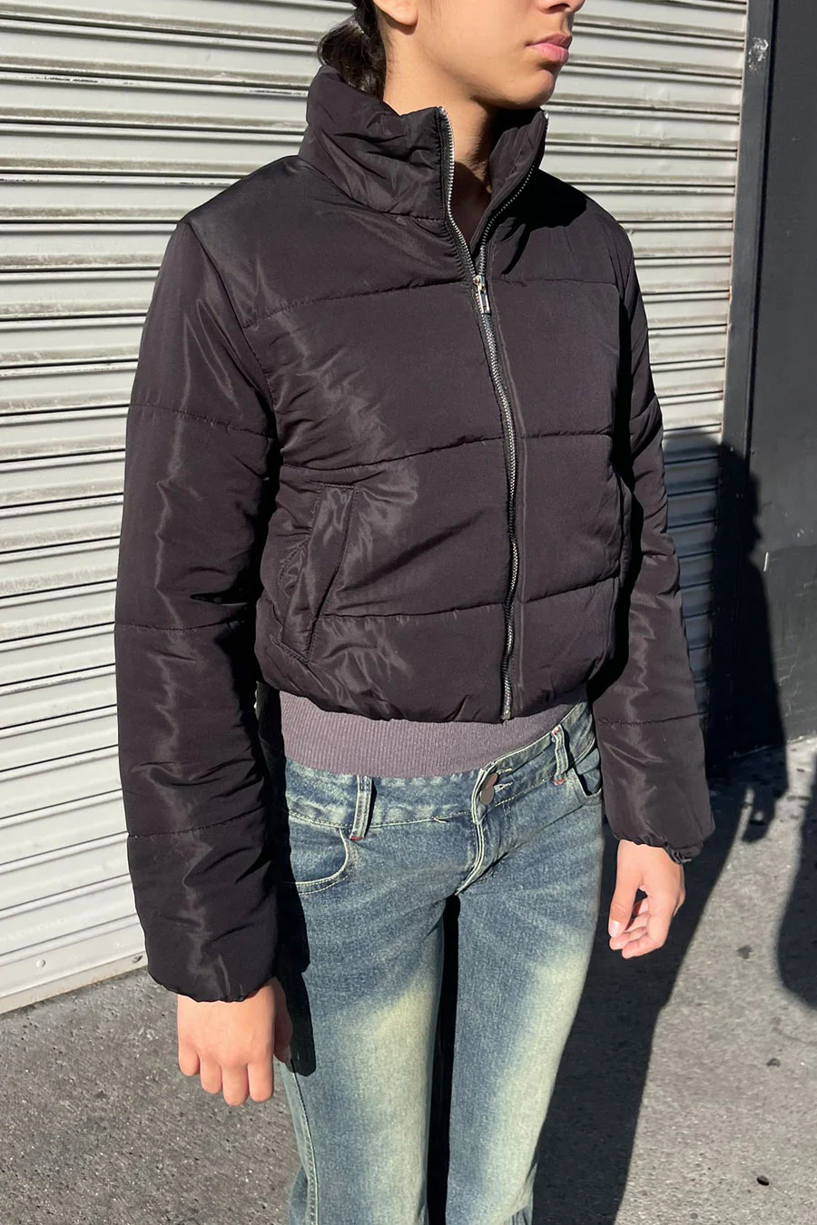 Essential Puffer Jacket With Standing Collar - Image 4