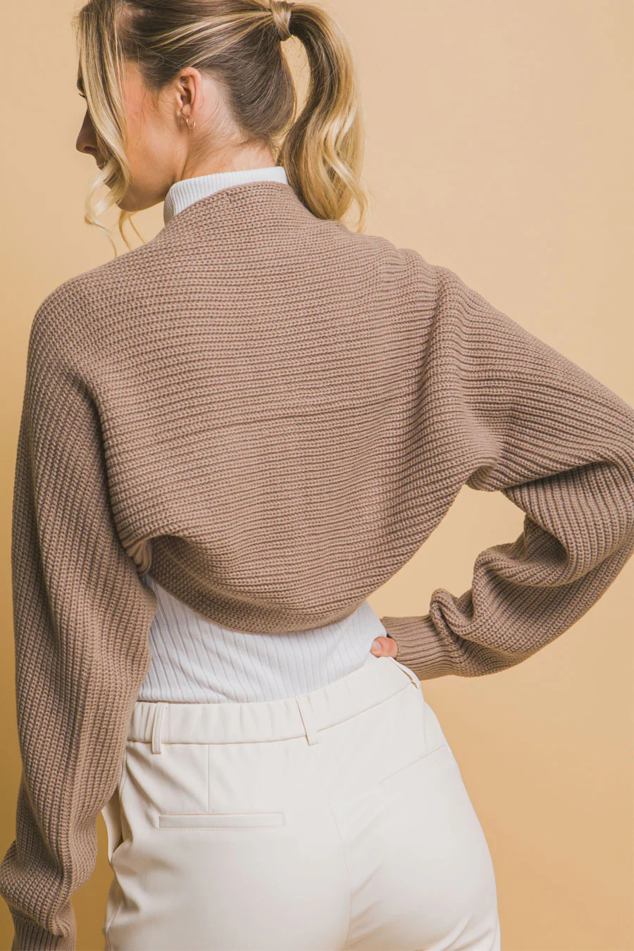Fall Essential Knitted Sweater Bolero - Image 11