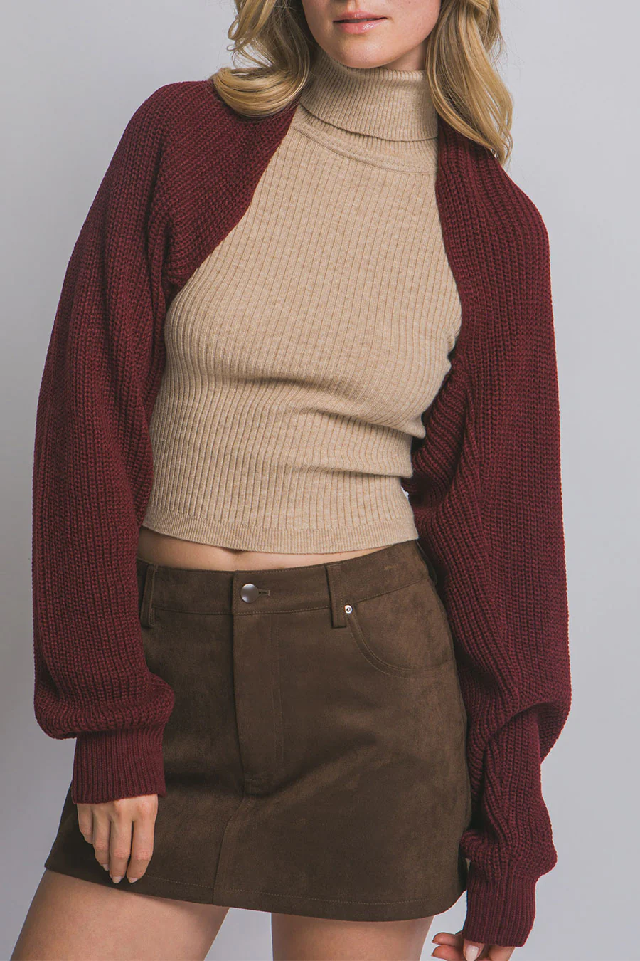 Fall Essential Knitted Sweater Bolero - Image 14