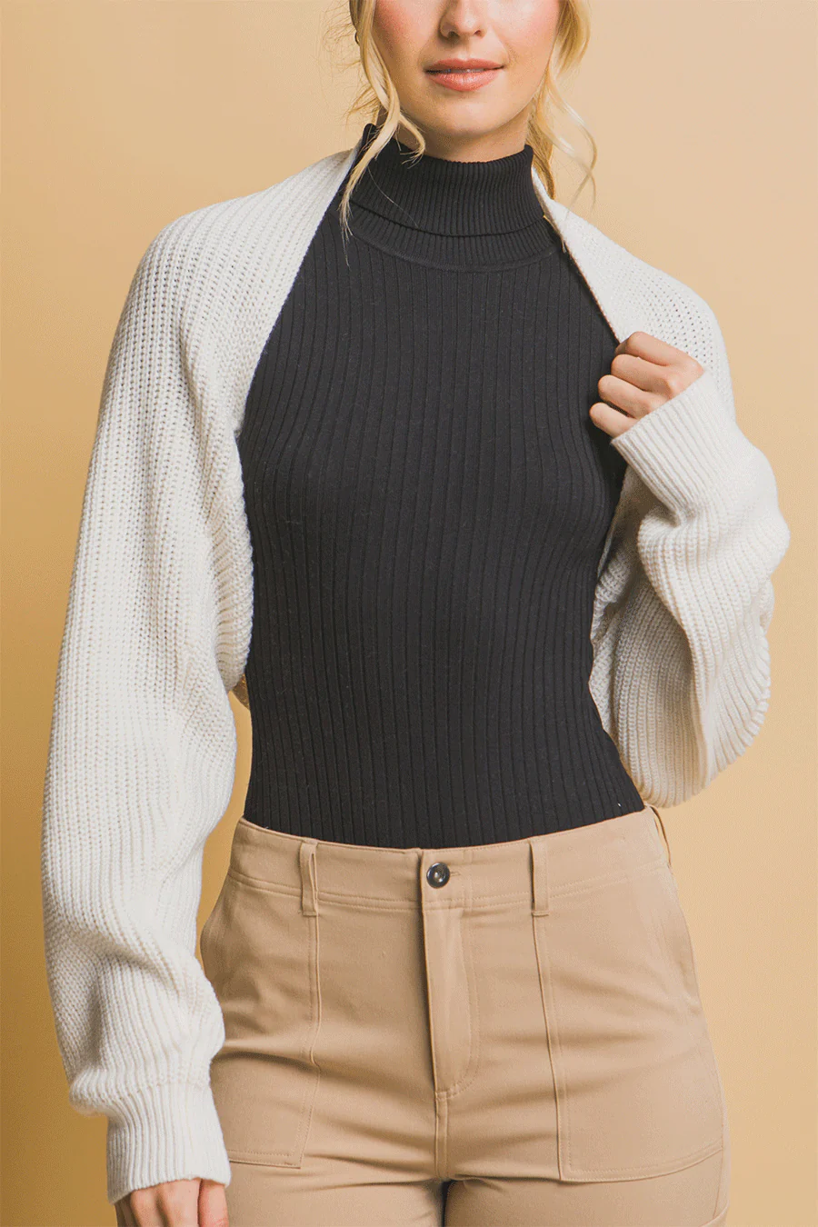 Fall Essential Knitted Sweater Bolero - Image 9