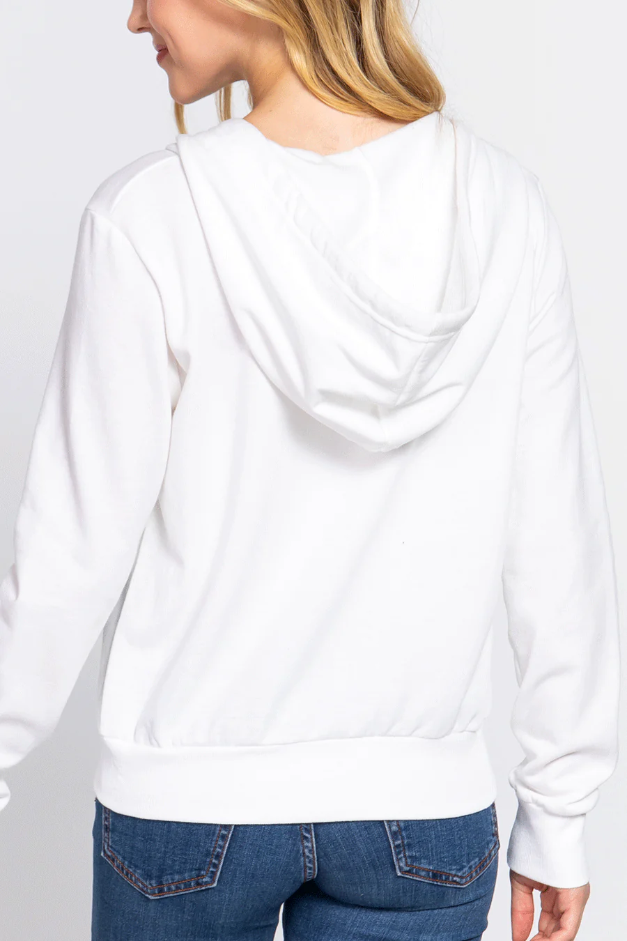Basic Fleece French Terry Zip Hoodie - Image 12