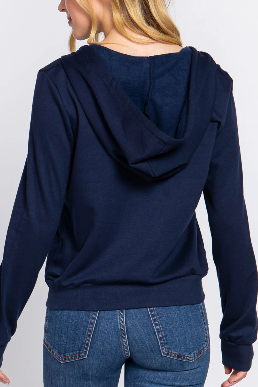 Basic Fleece French Terry Zip Hoodie - Image 7
