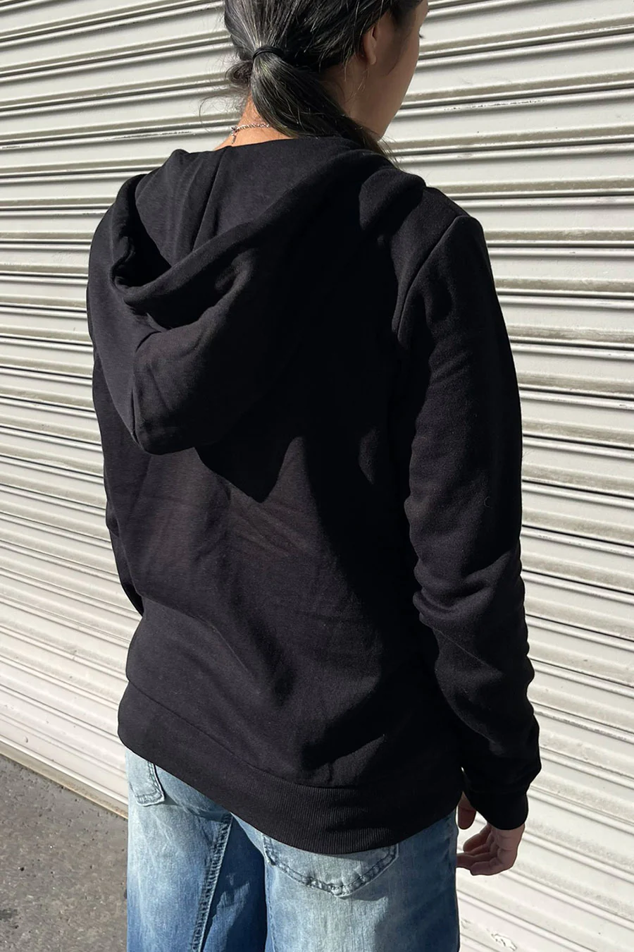 Fleece Relaxed Fit Full Zip-Up Hoodie Jacket - Image 3