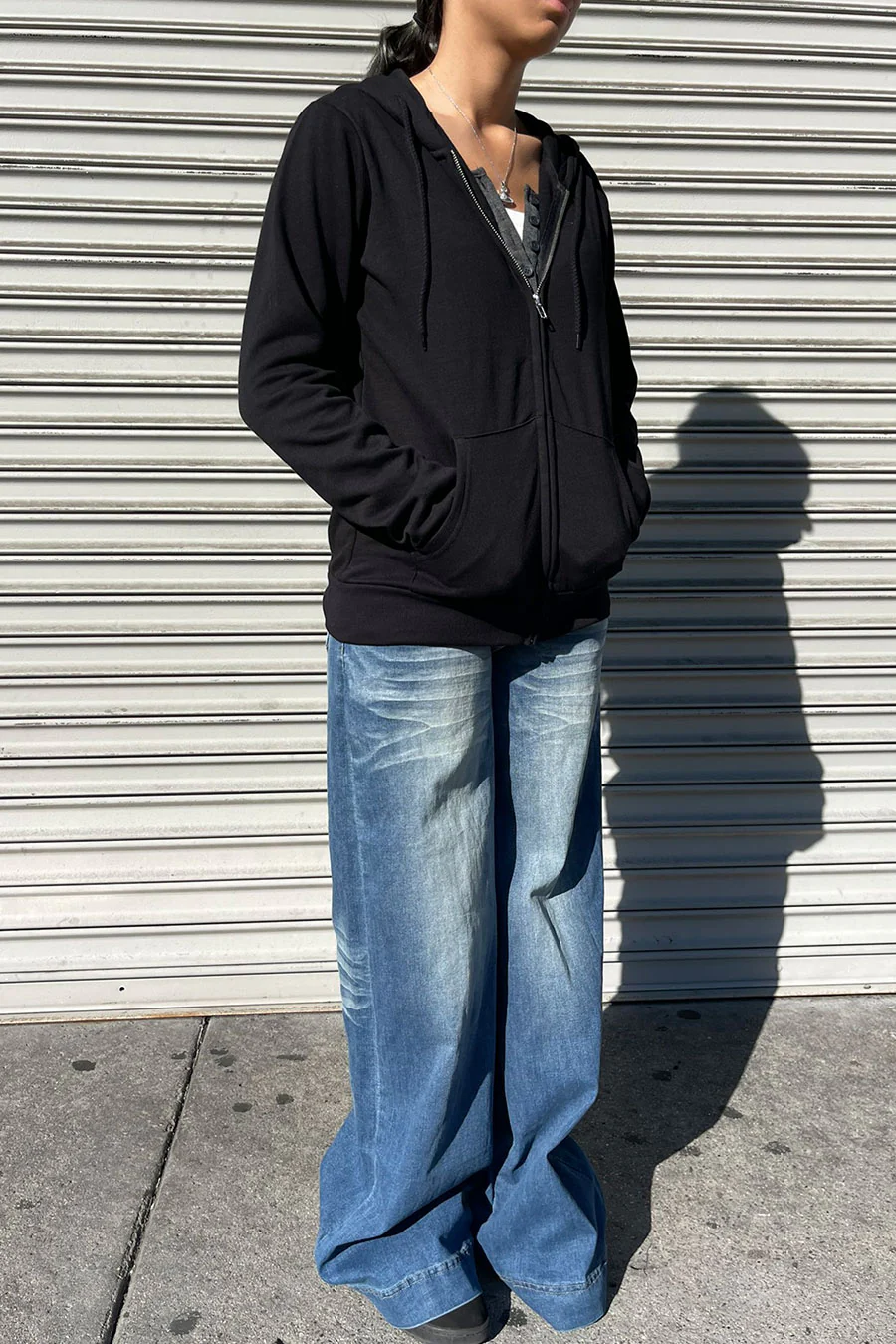 Fleece Relaxed Fit Full Zip-Up Hoodie Jacket - Image 5