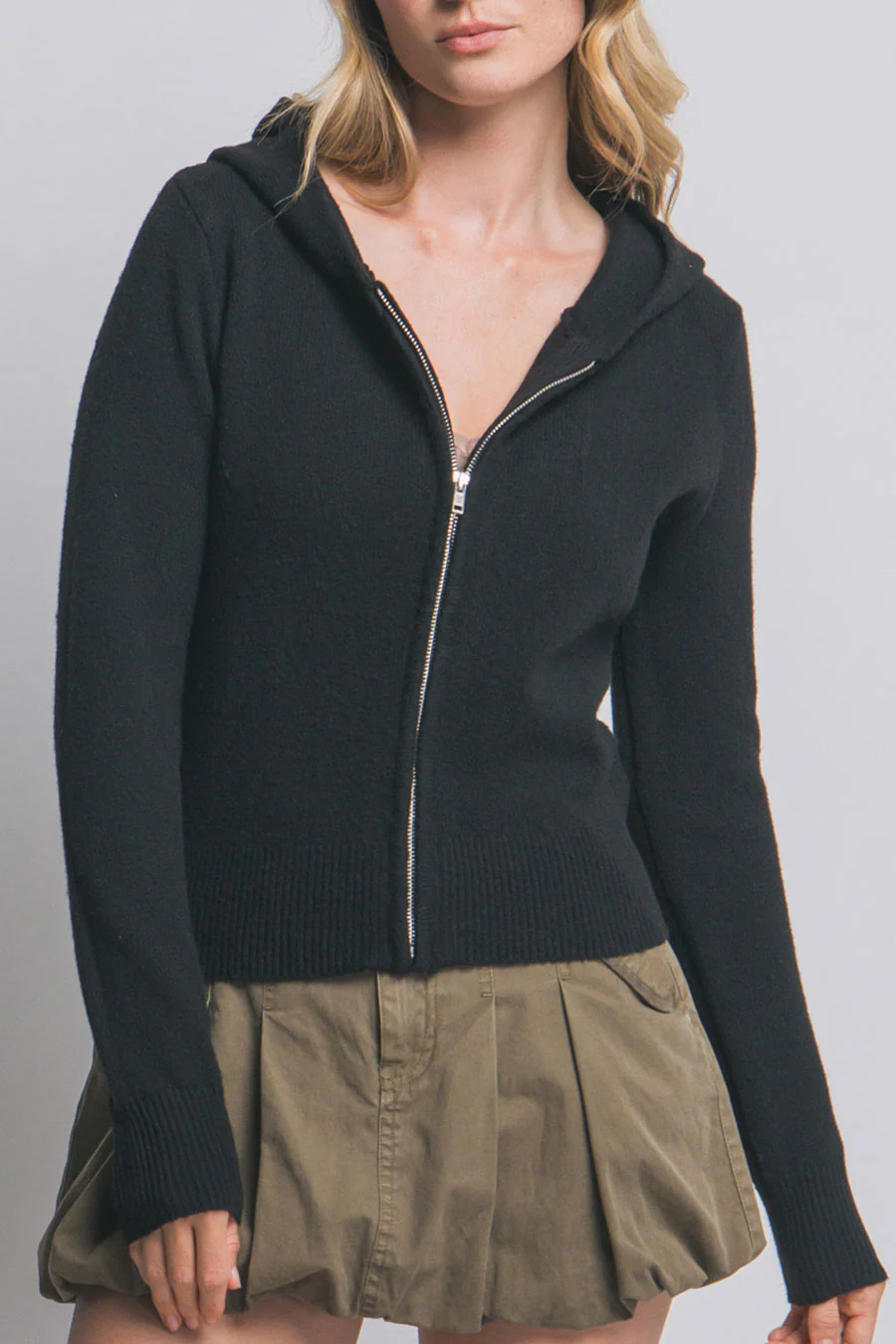 Full-Zip Super Soft Sweater Hoodie Jacket - Image 5