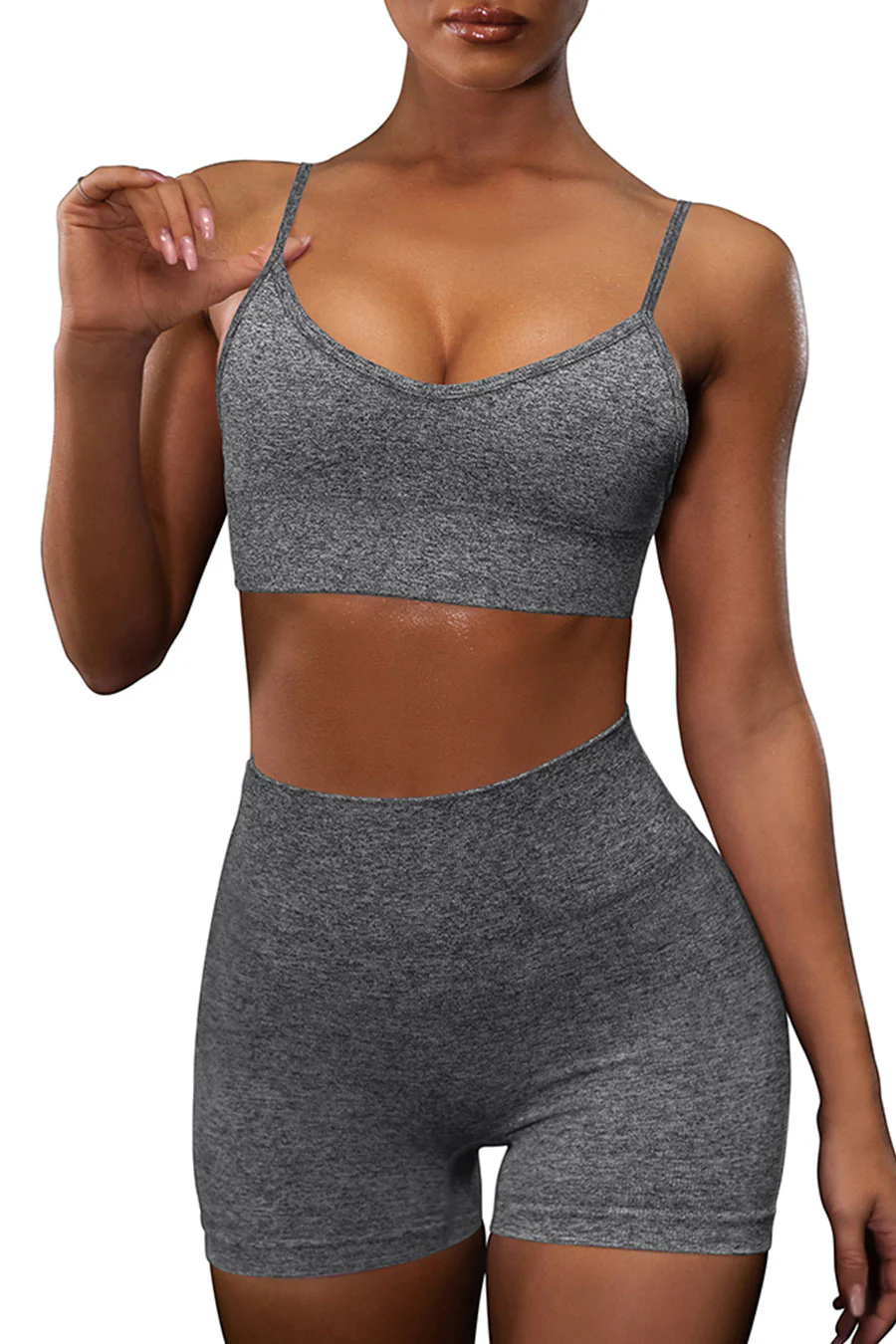 High Performance Seamless Bra Top & Bike Short Sports Set - Image 3