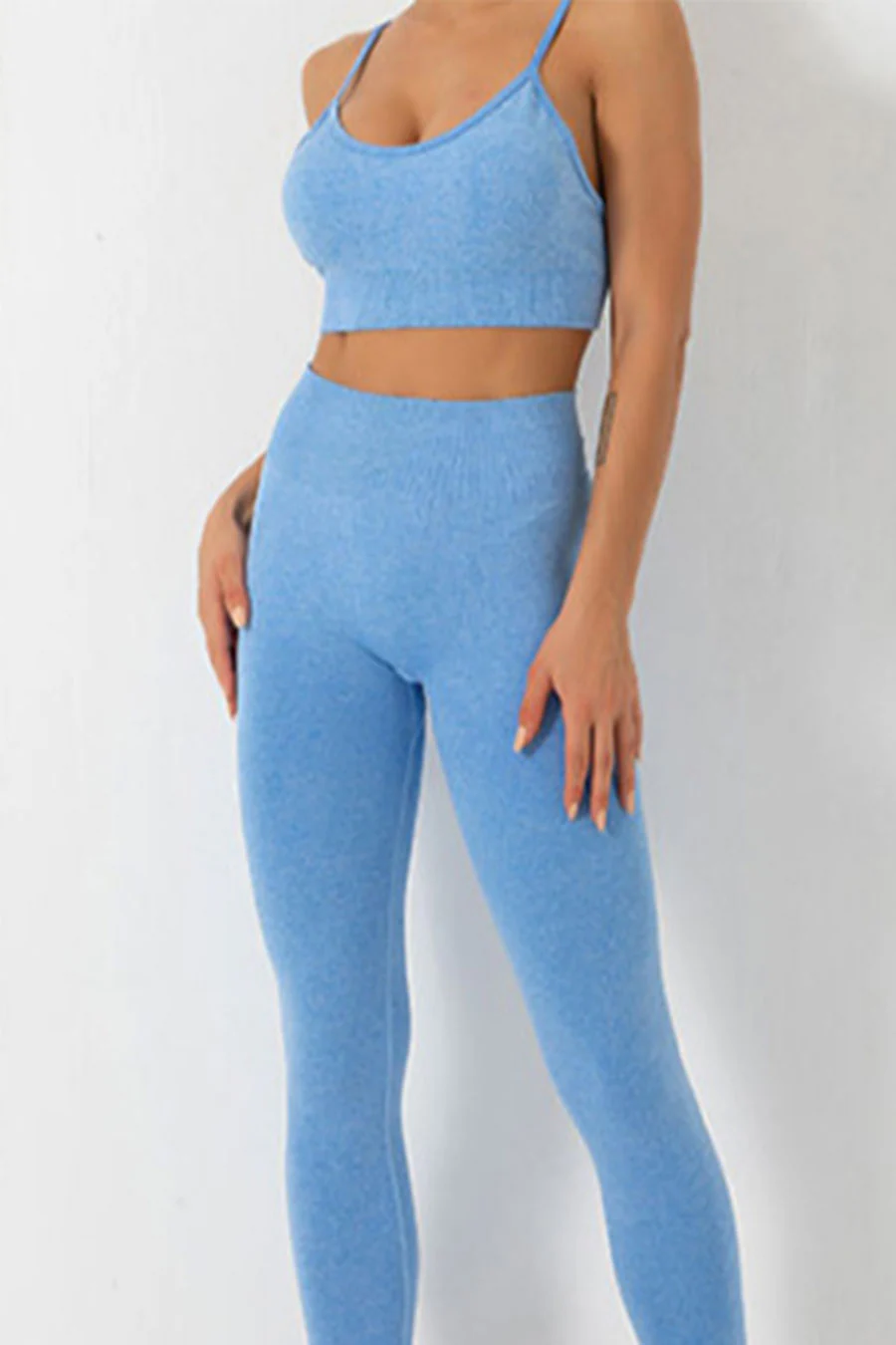 High Performance Seamless Bra Top & Leggings Sports Set - Image 3
