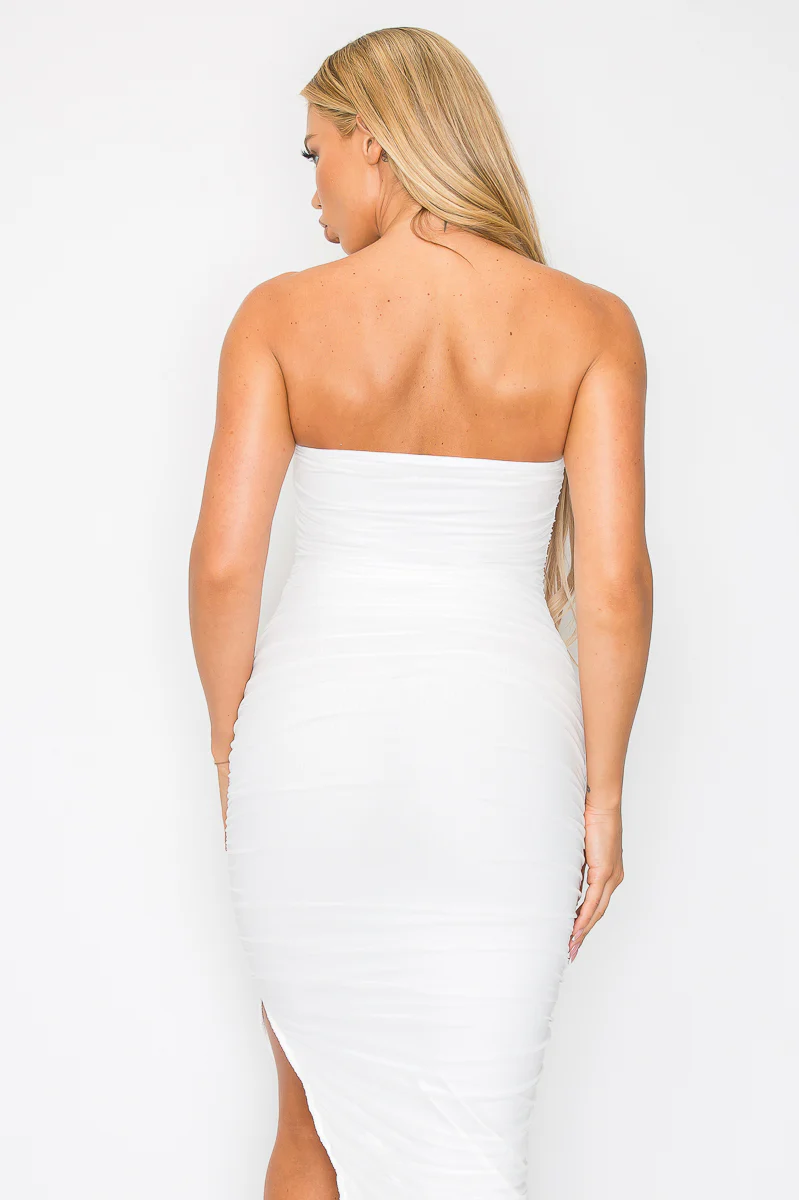 ENBE™ Mesh Double-Layer Tube Midi Bodycon Magic Stretch Dress - Image 16