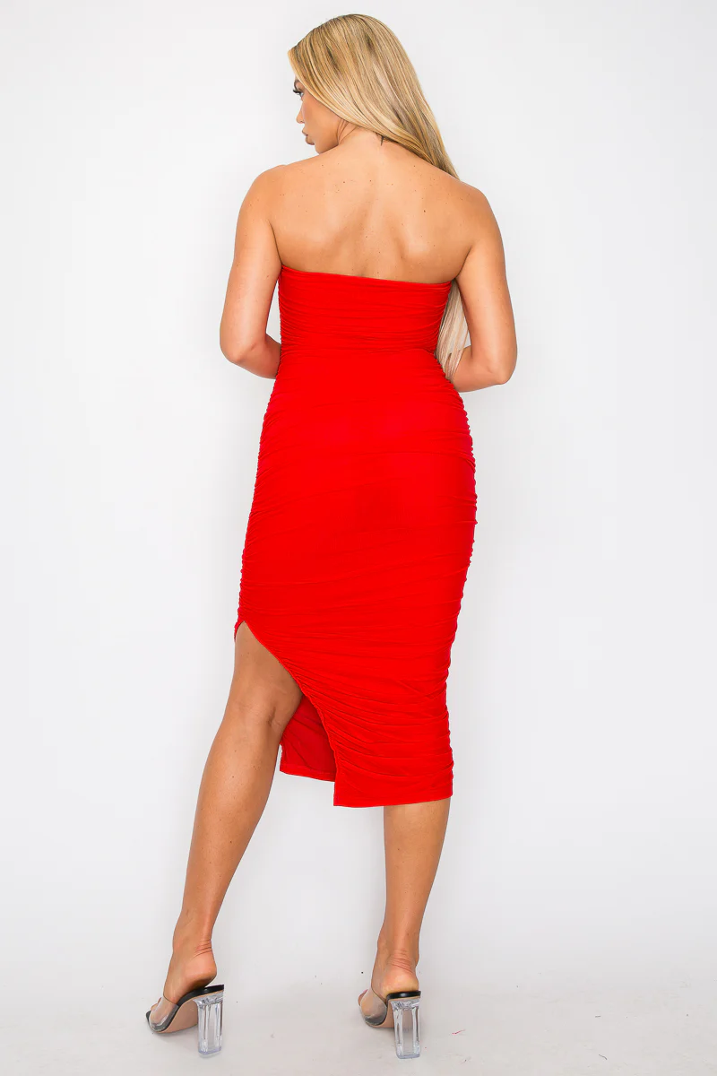 ENBE™ Mesh Double-Layer Tube Midi Bodycon Magic Stretch Dress - Image 9
