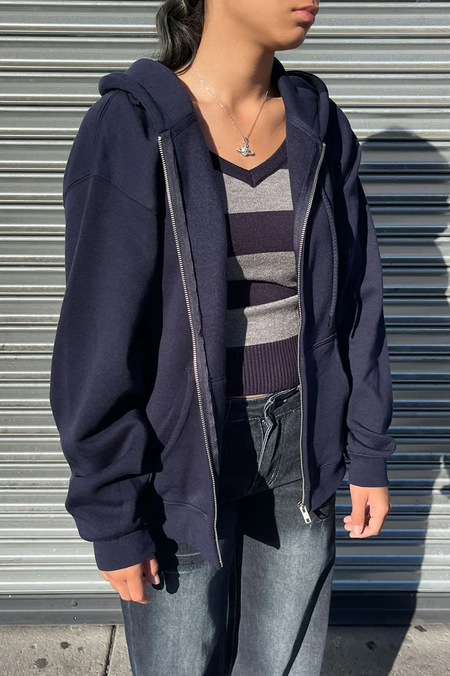 Oversized Fleece Front Zip-Up Hoodie Sweatshirts Jacket with Super Soft Hand - Image 10