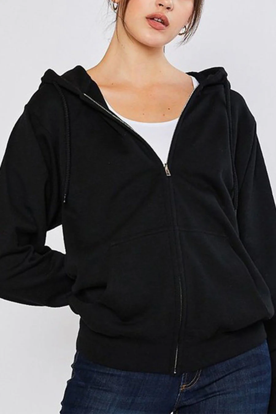 Oversized Fleece Front Zip-Up Hoodie Sweatshirts Jacket with Super Soft Hand - Image 14