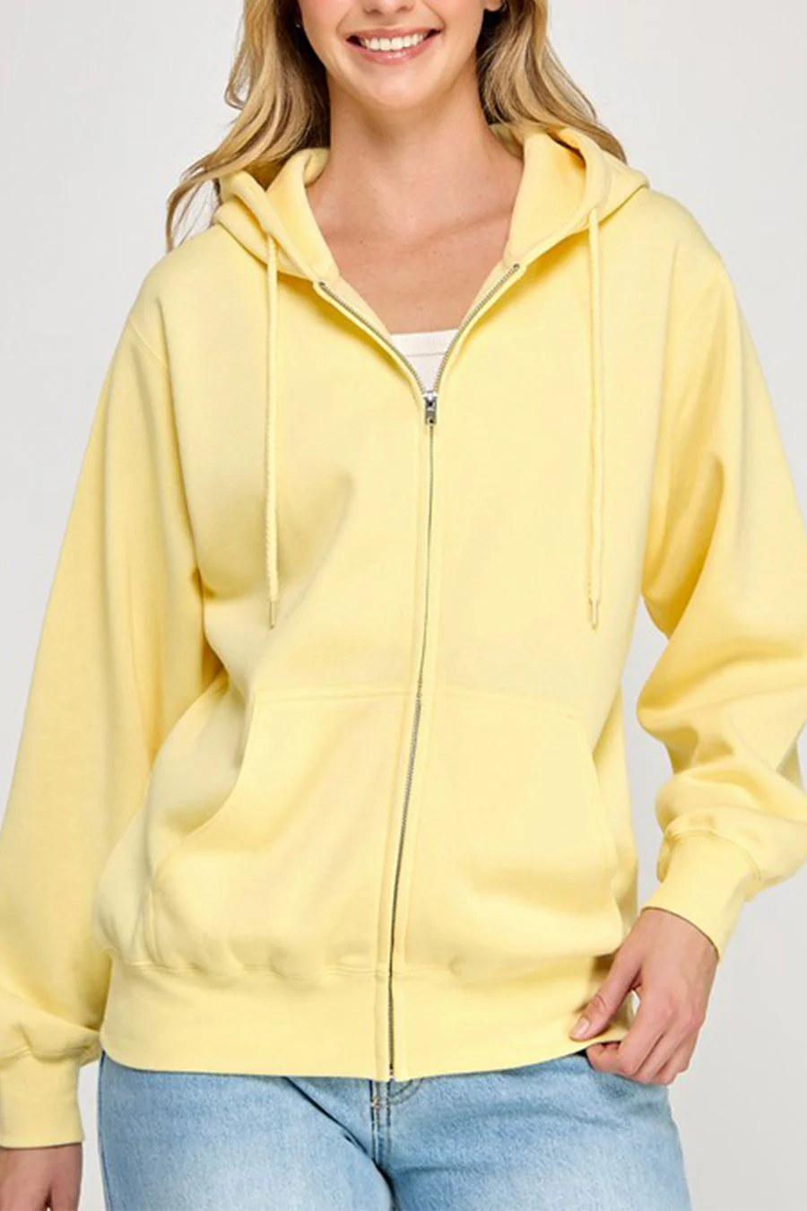 Oversized Fleece Front Zip-Up Hoodie Sweatshirts Jacket with Super Soft Hand - Image 16