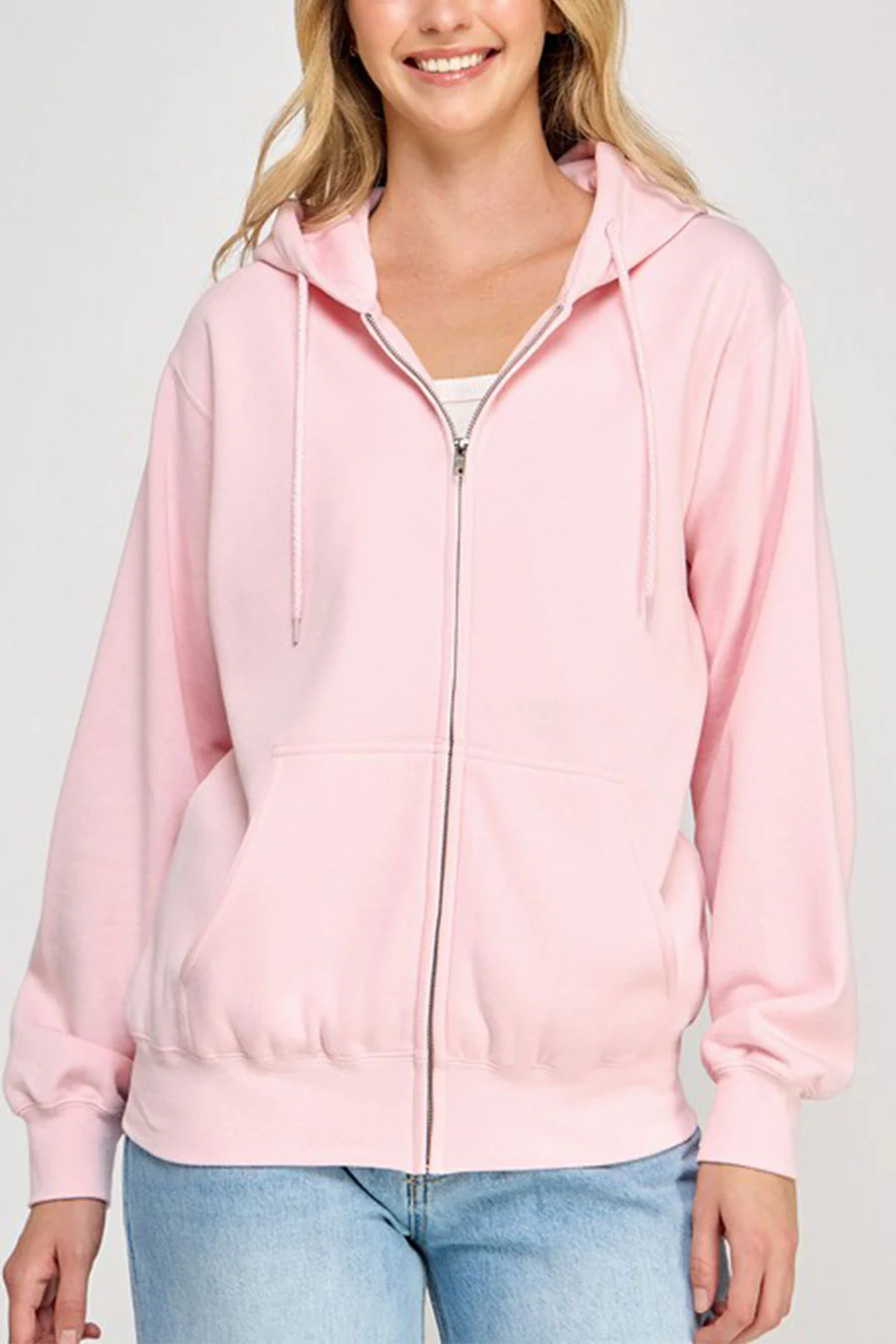 Oversized Fleece Front Zip-Up Hoodie Sweatshirts Jacket with Super Soft Hand - Image 17