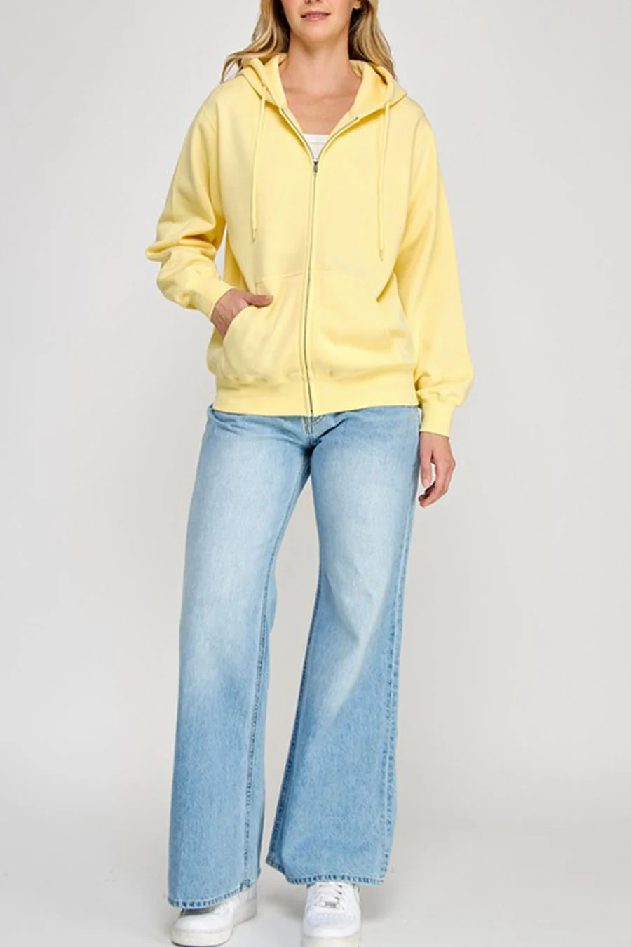 Oversized Fleece Front Zip-Up Hoodie Sweatshirts Jacket with Super Soft Hand - Image 19