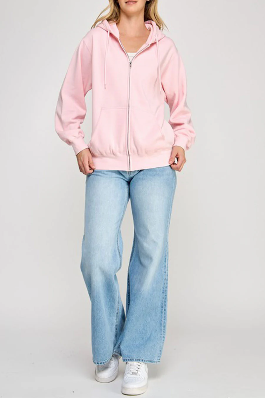 Oversized Fleece Front Zip-Up Hoodie Sweatshirts Jacket with Super Soft Hand - Image 20
