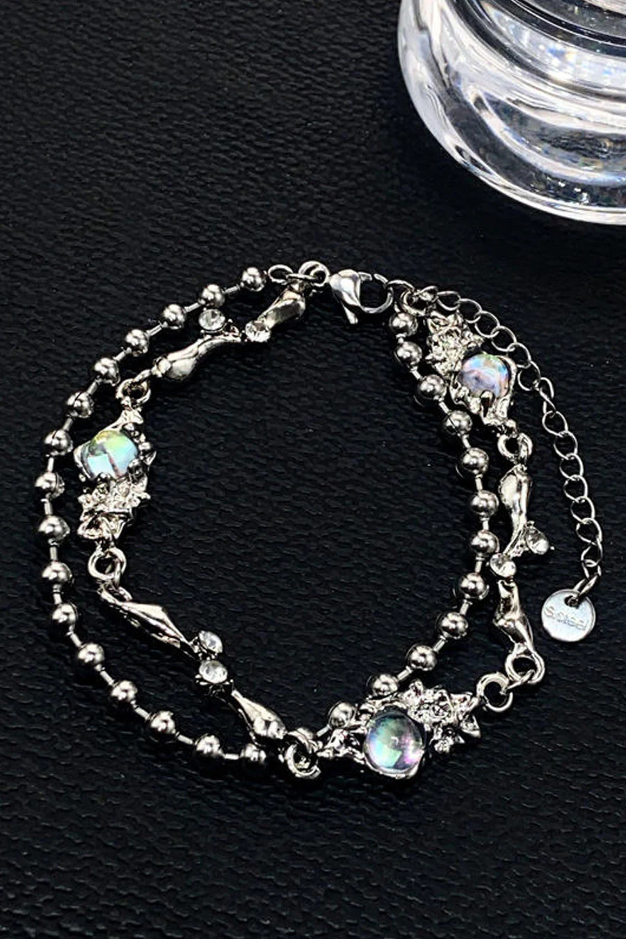 Soft Gothic Steel Chain Moonlight Stone Bracelets