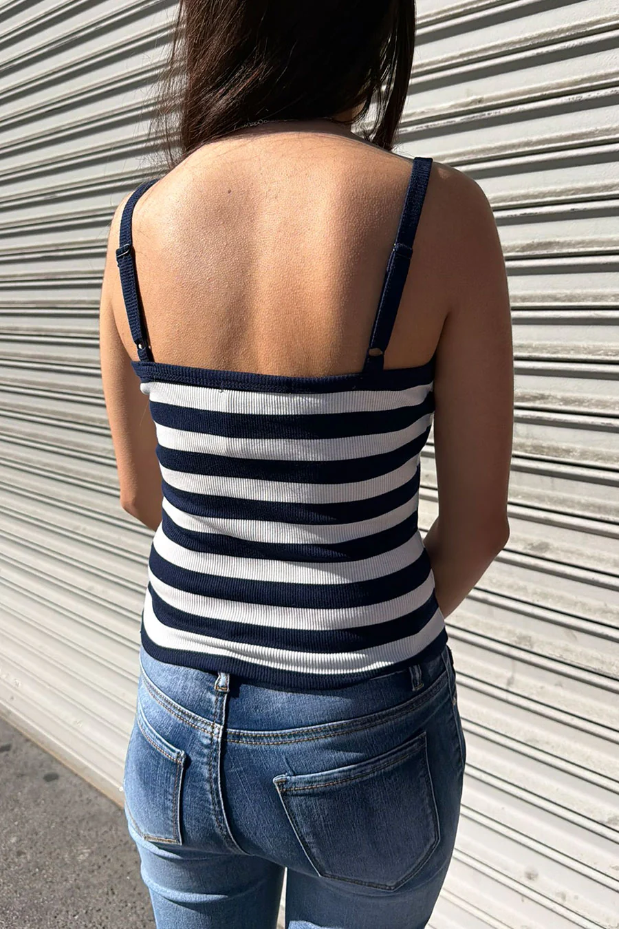 Striped Rib Knit Cami Tank Top - Image 16