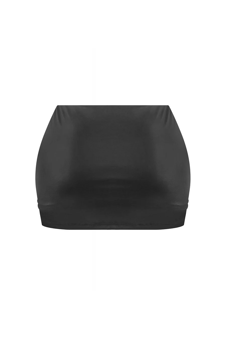Tresser™ Faux Leather Low-Waisted Mini Skorts with Side Slits - Image 4