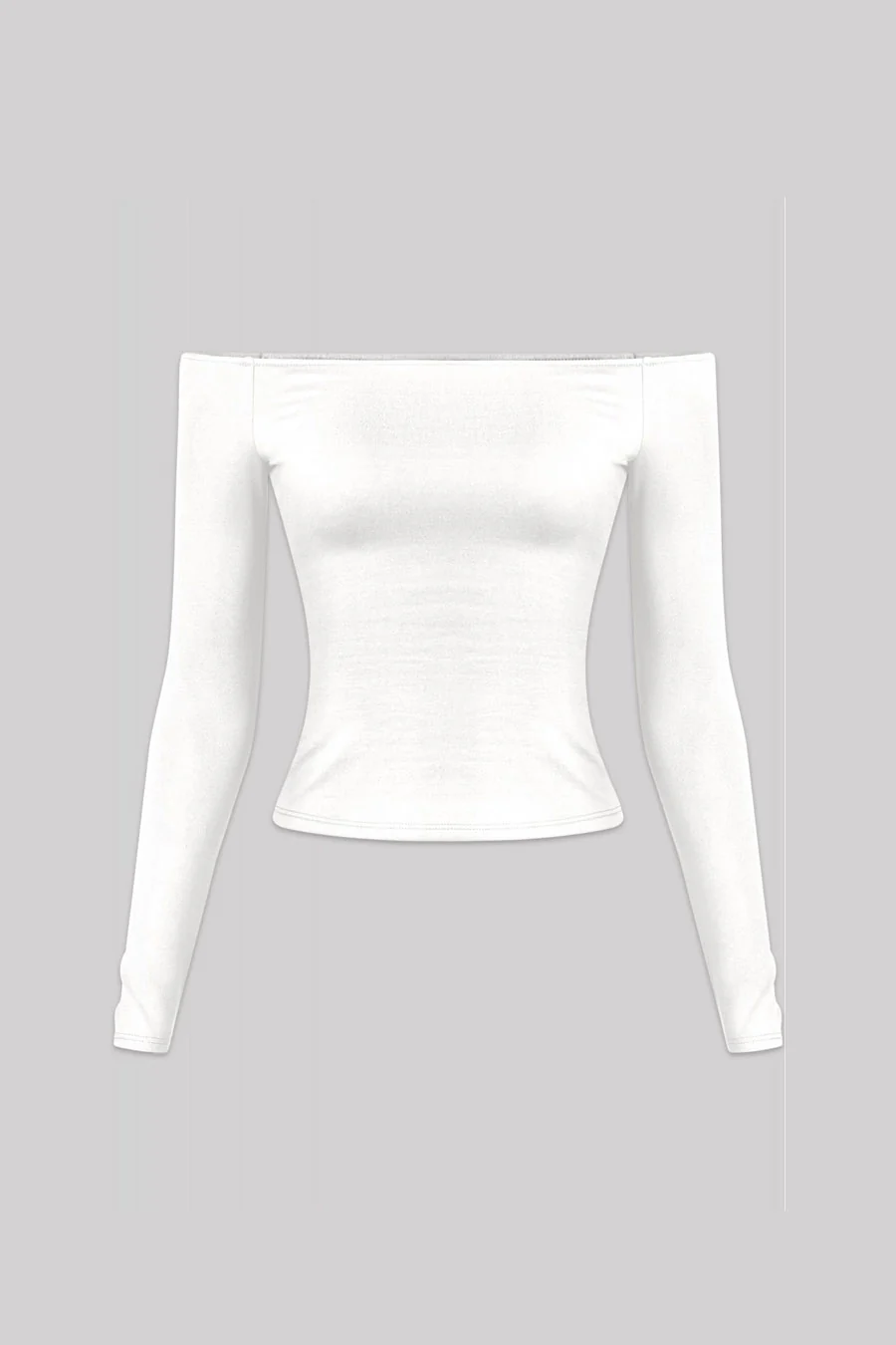 Tresser™ Long Sleeve Off Shoulder Casual Double-Layered Top - Image 3