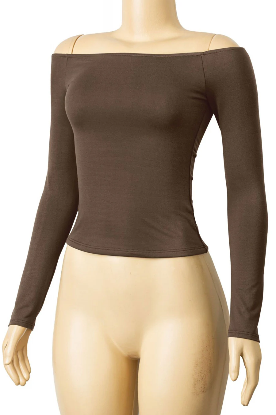 Tresser™ Long Sleeve Off Shoulder Casual Double-Layered Top - Image 4