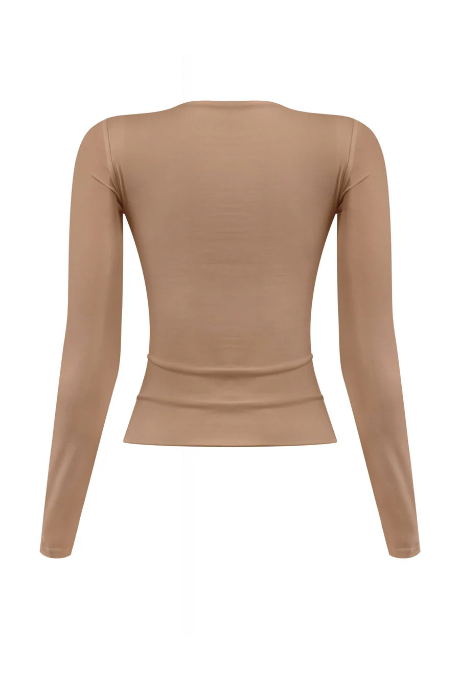 Tresser™ Long Sleeve Round Neck Solid Basic Double-Layered Top - Image 10