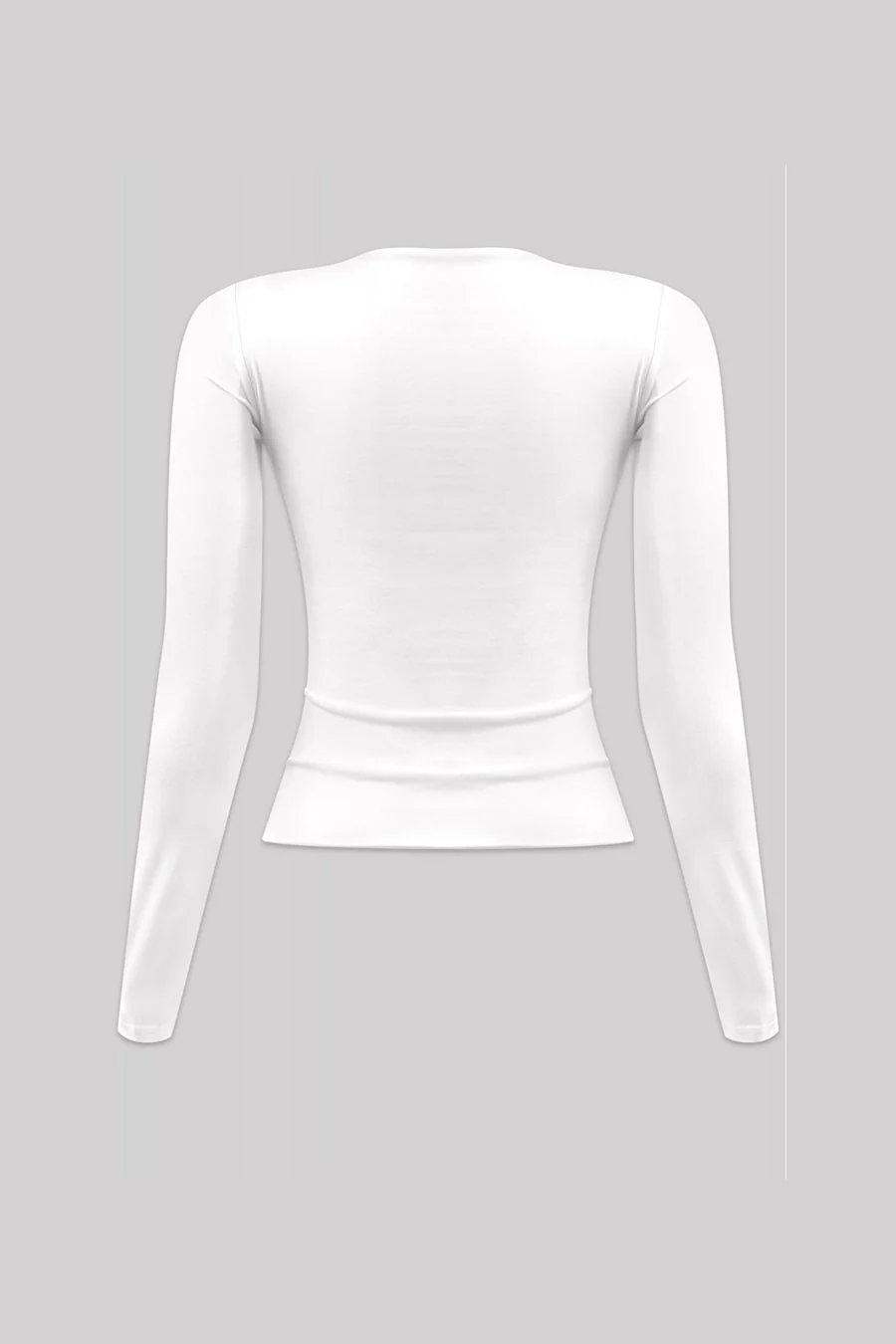 Tresser™ Long Sleeve Round Neck Solid Basic Double-Layered Top - Image 16