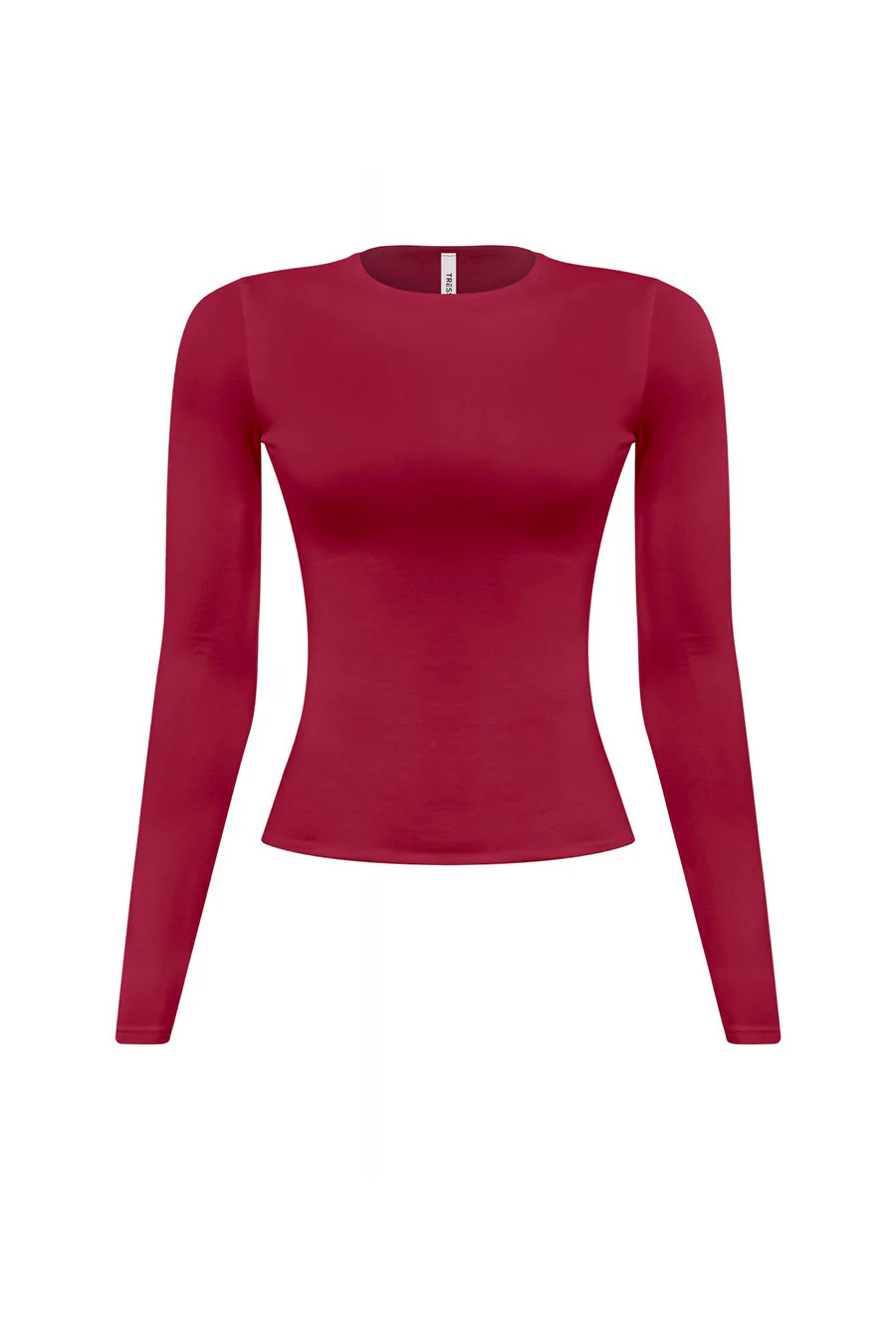 Tresser™ Long Sleeve Round Neck Solid Basic Double-Layered Top - Image 4