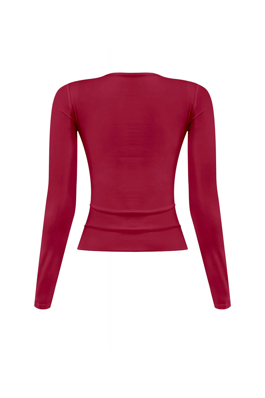 Tresser™ Long Sleeve Round Neck Solid Basic Double-Layered Top - Image 5