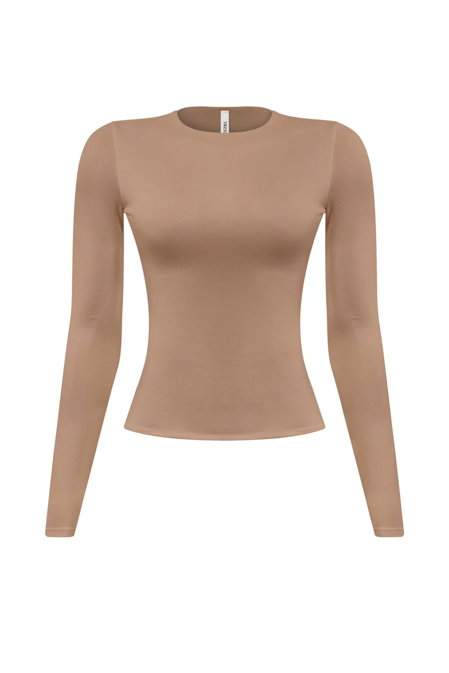 Tresser™ Long Sleeve Round Neck Solid Basic Double-Layered Top - Image 9