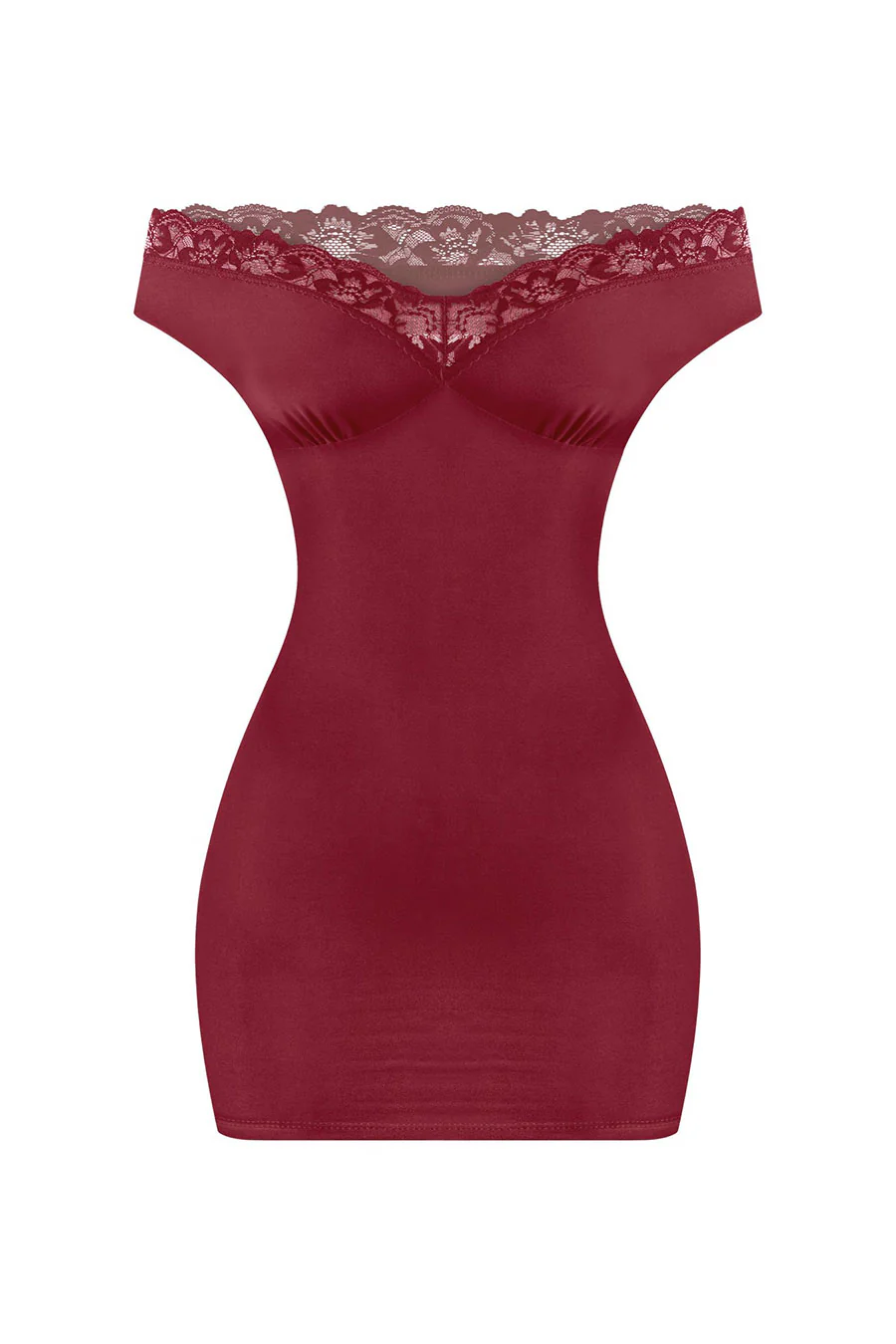 Tresser™ Off Shoulder Lace Trim Mini Dress - Image 2