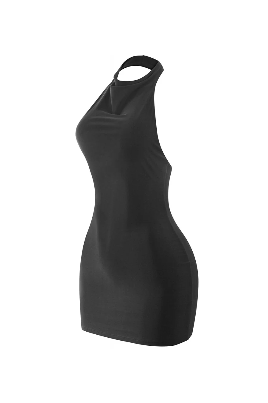 Tresser™ Sleeveless Halter Open Back Mini Bodycon Dress - Image 4