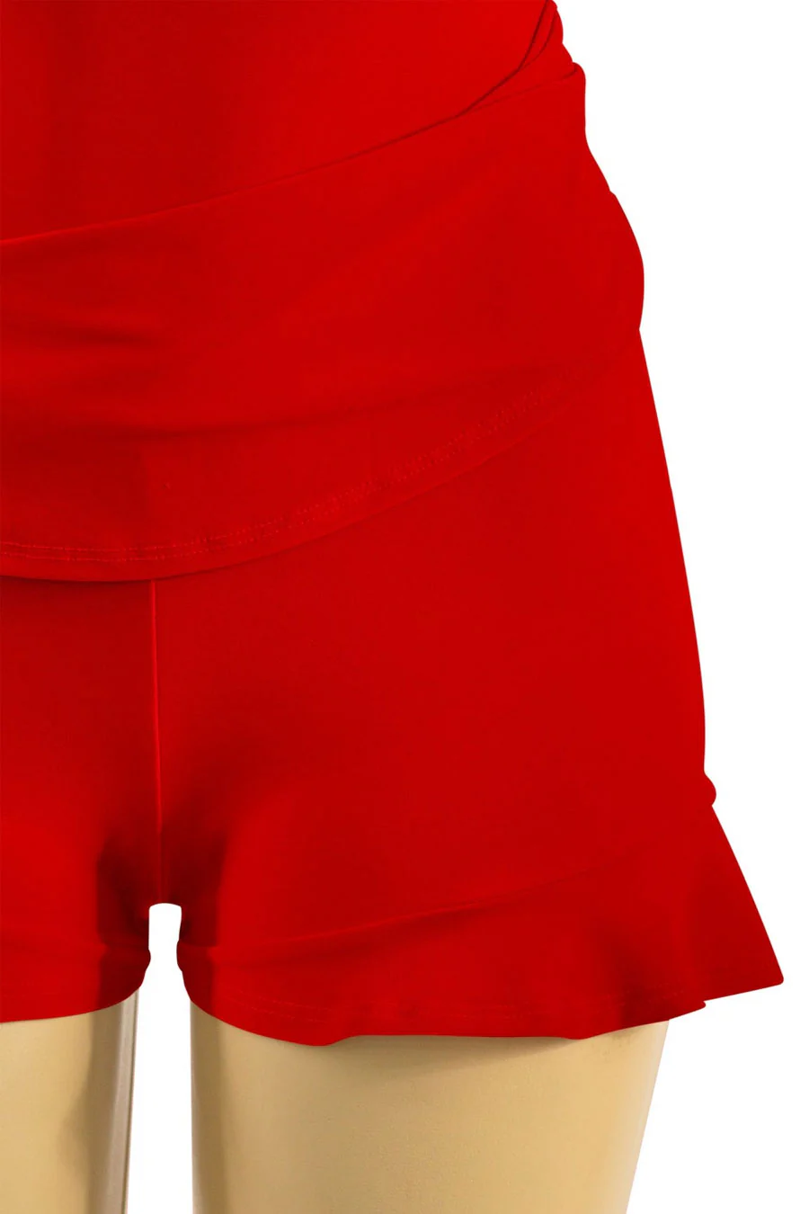 Tresser™ Sleeveless Open Back Halter Ruffled Dress with Inner Shorts - Image 20