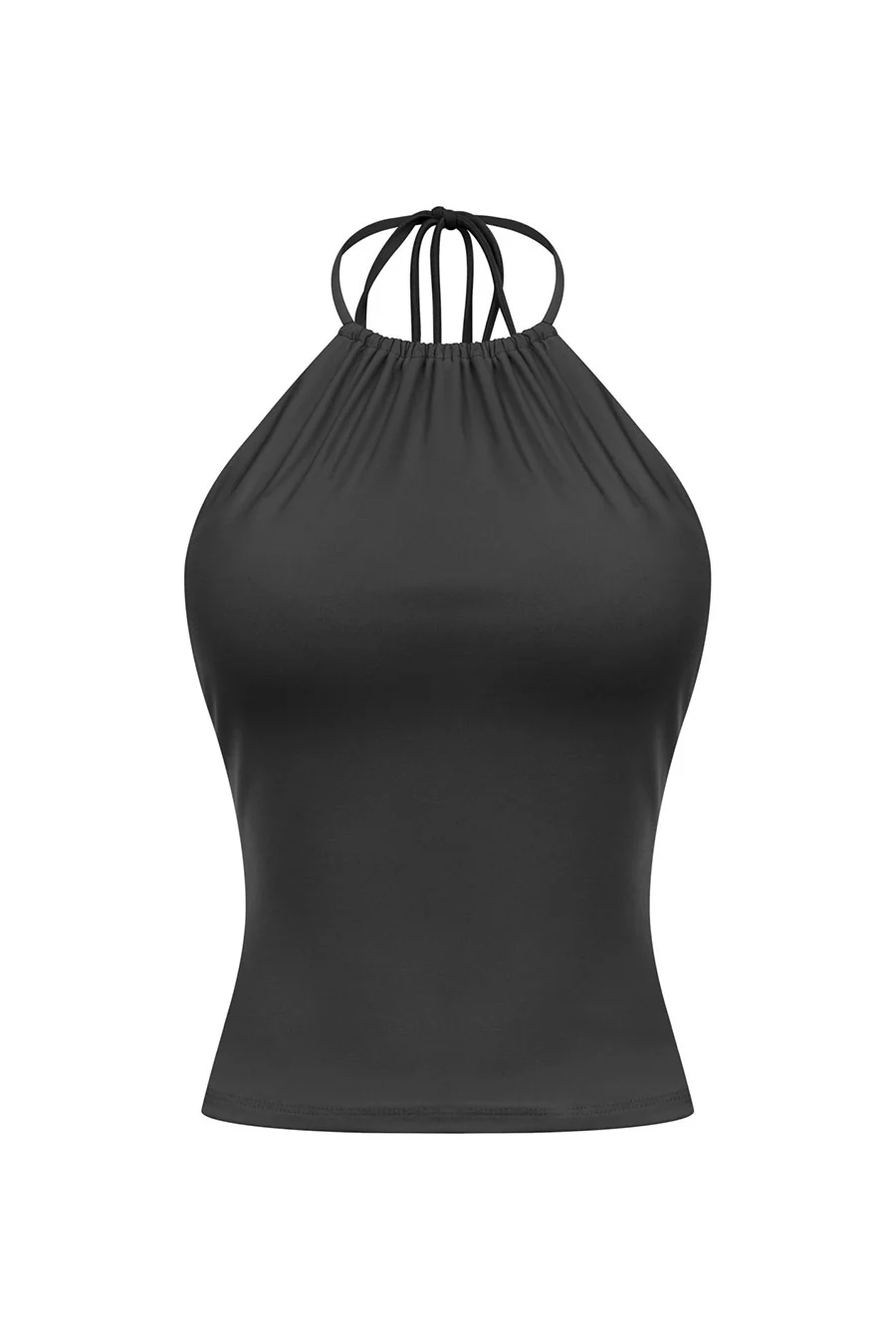 Tresser™ Sleeveless Shirred Halter Open Back Top - Image 2