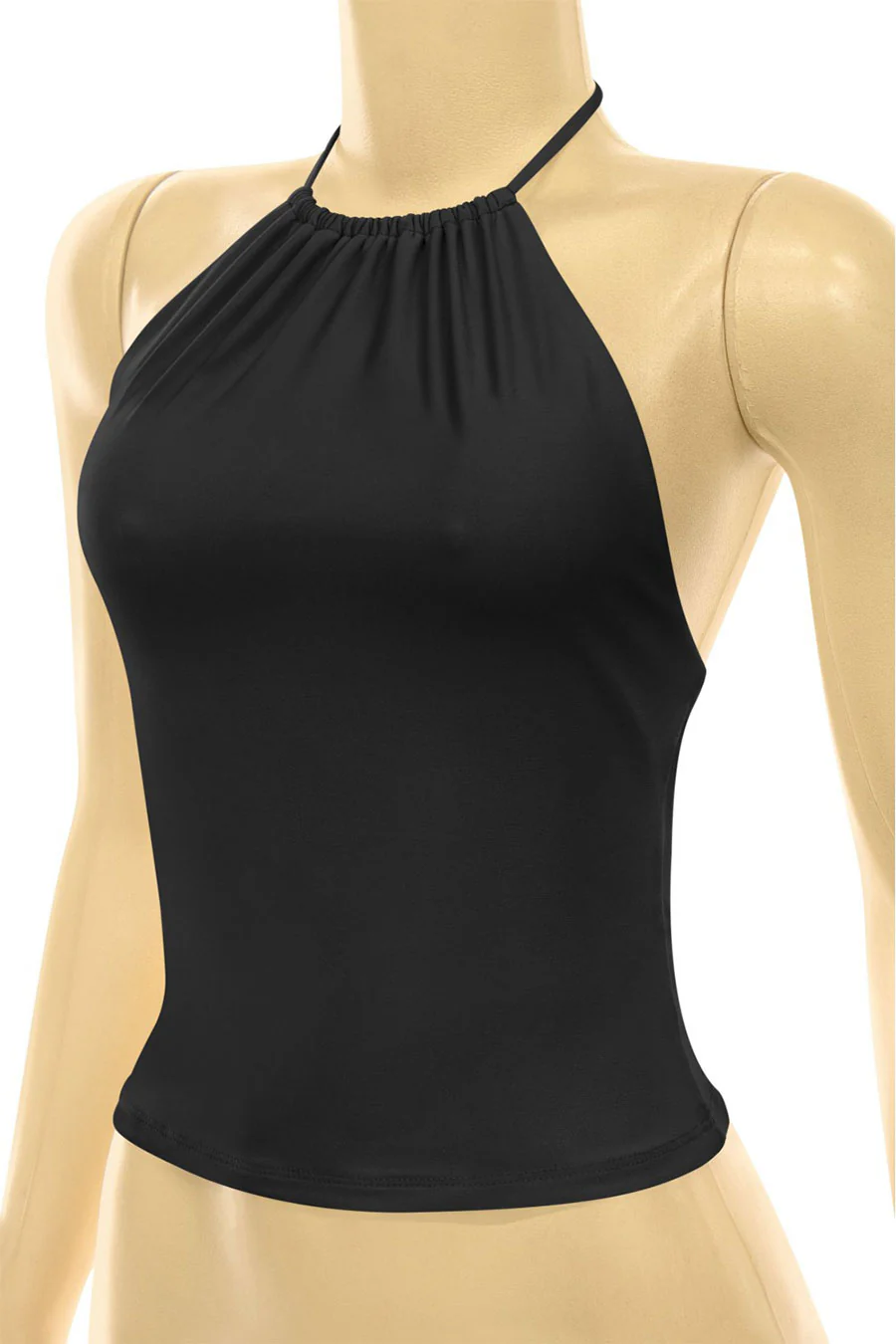 Tresser™ Sleeveless Shirred Halter Open Back Top - Image 4