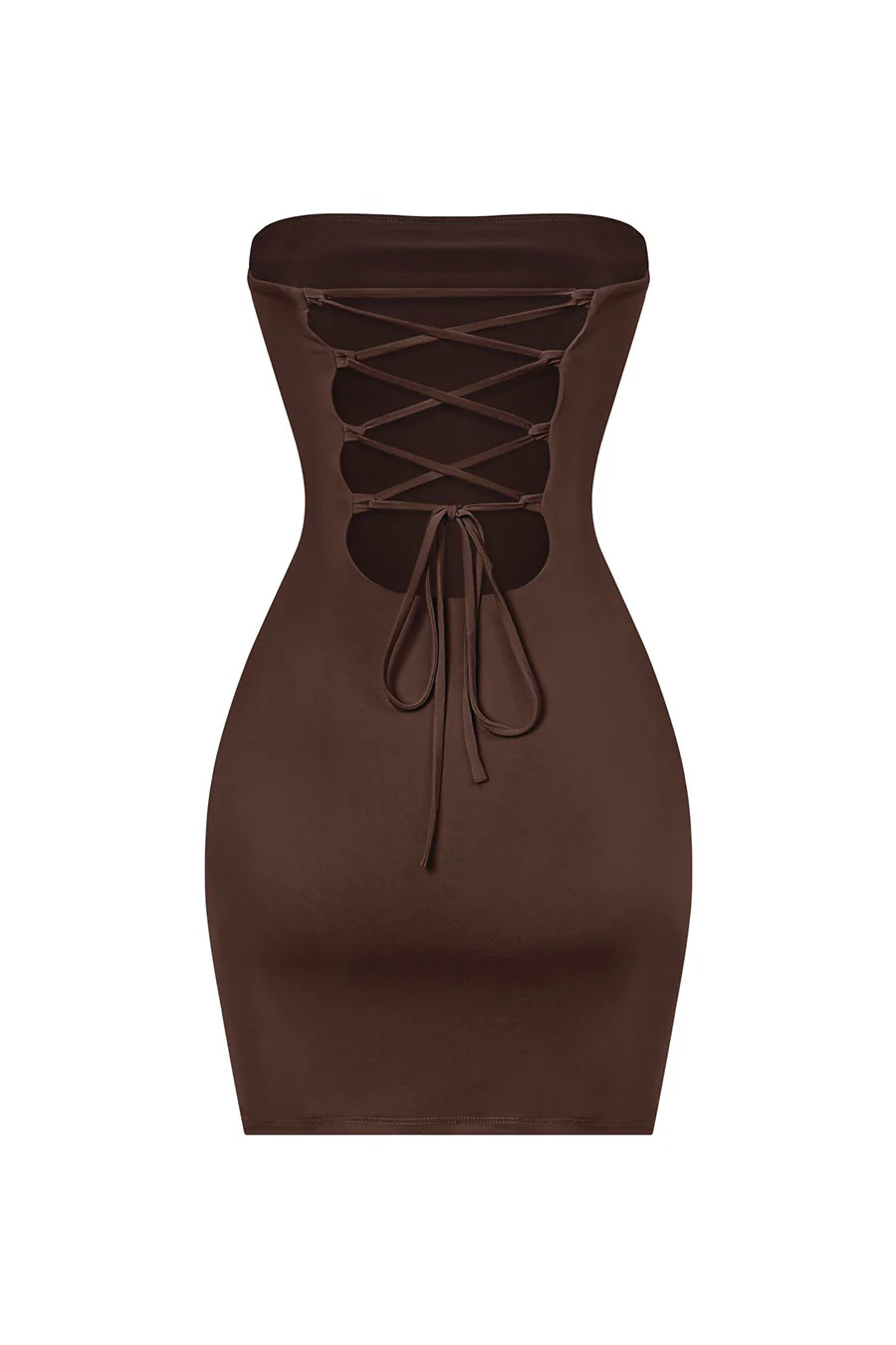 Tresser™ Strapless Tube Side Slit Mini Dress with Back Tie - Image 10