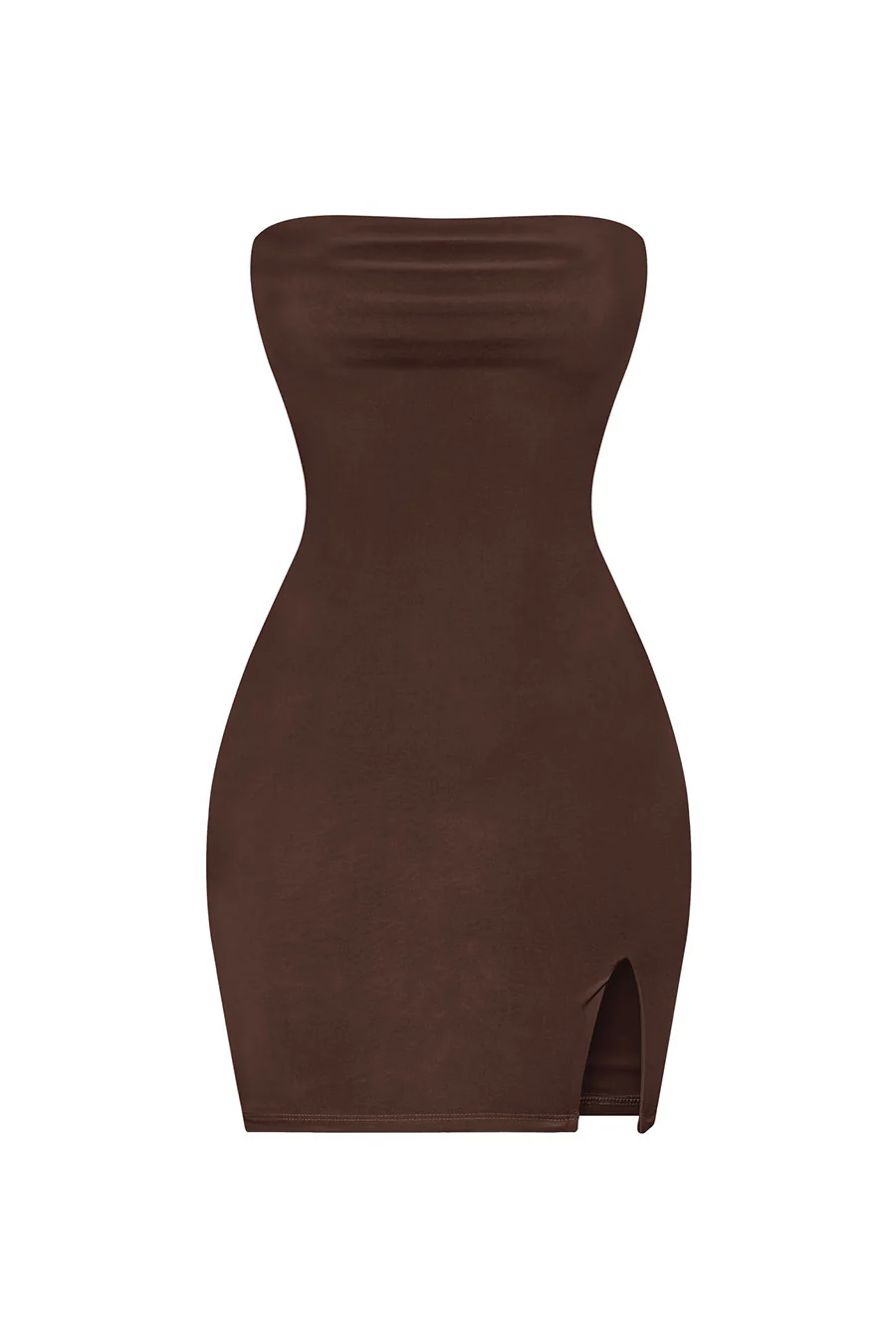 Tresser™ Strapless Tube Side Slit Mini Dress with Back Tie - Image 11