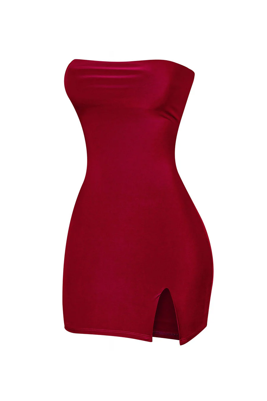 Tresser™ Strapless Tube Side Slit Mini Dress with Back Tie - Image 13