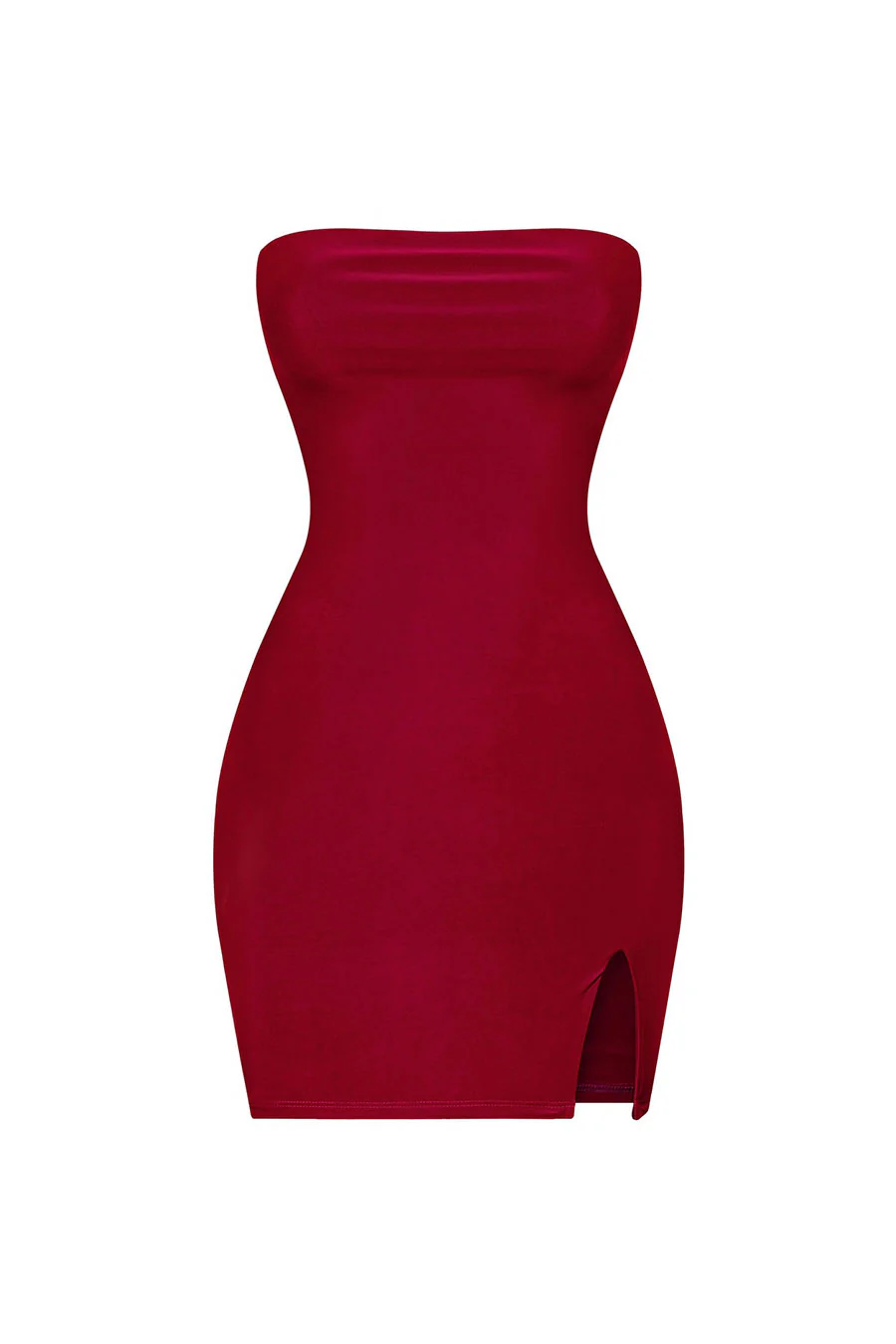 Tresser™ Strapless Tube Side Slit Mini Dress with Back Tie - Image 15