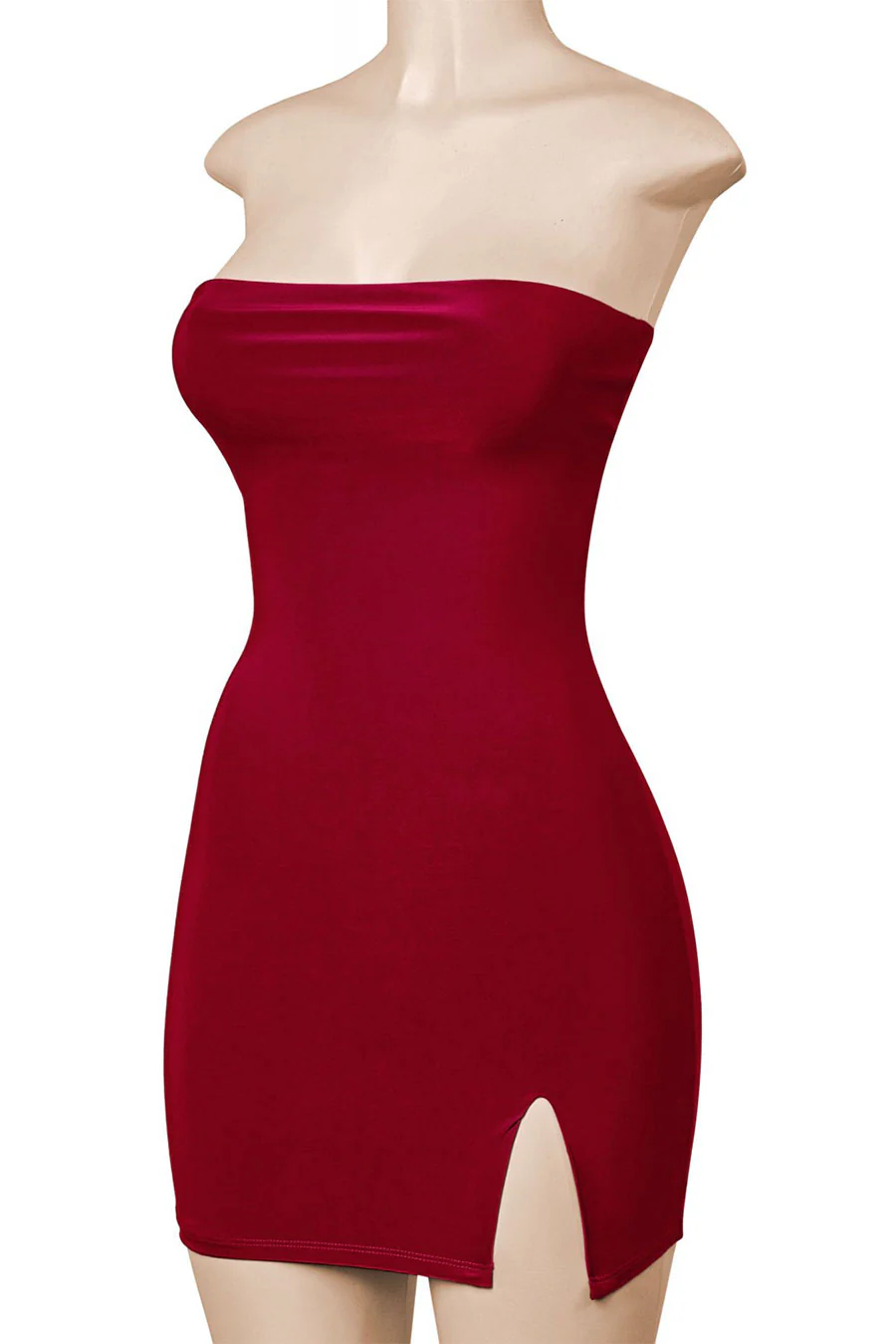 Tresser™ Strapless Tube Side Slit Mini Dress with Back Tie - Image 16