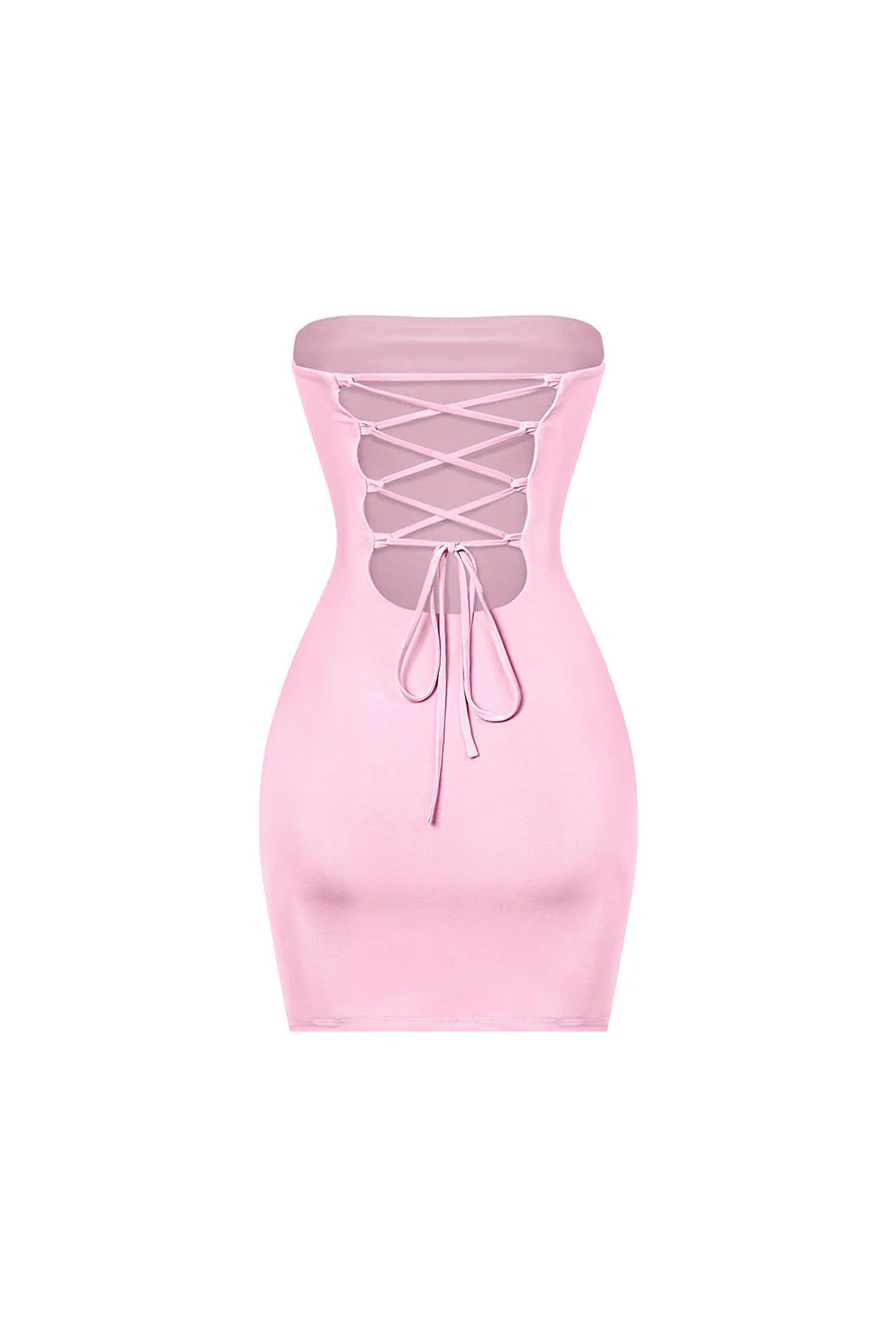 Tresser™ Strapless Tube Side Slit Mini Dress with Back Tie - Image 18