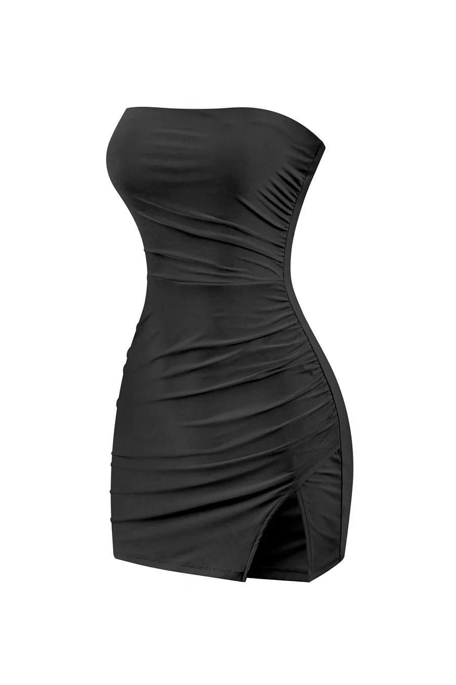 Tresser™ Strapless Tube Side Slit Mini Dress - Image 2
