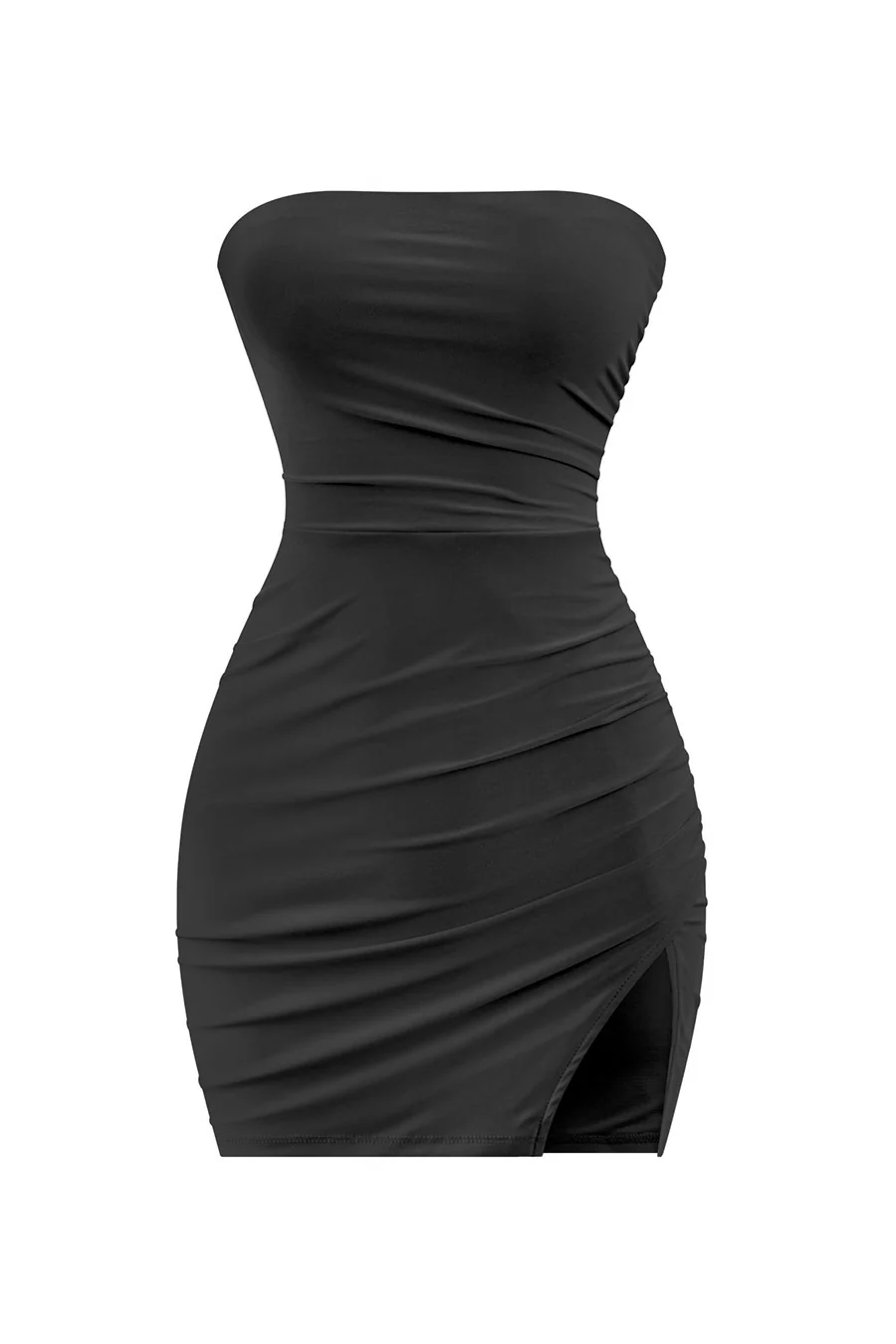 Tresser™ Strapless Tube Side Slit Mini Dress - Image 6