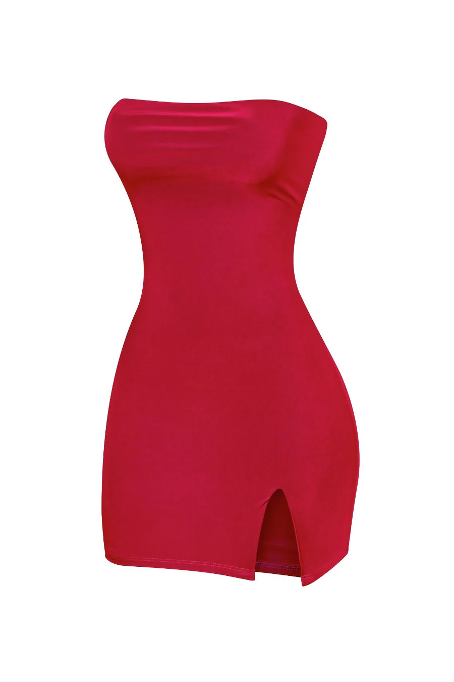 Tresser™ Strapless Tube Side Slit Mini Dress with Back Tie - Image 21